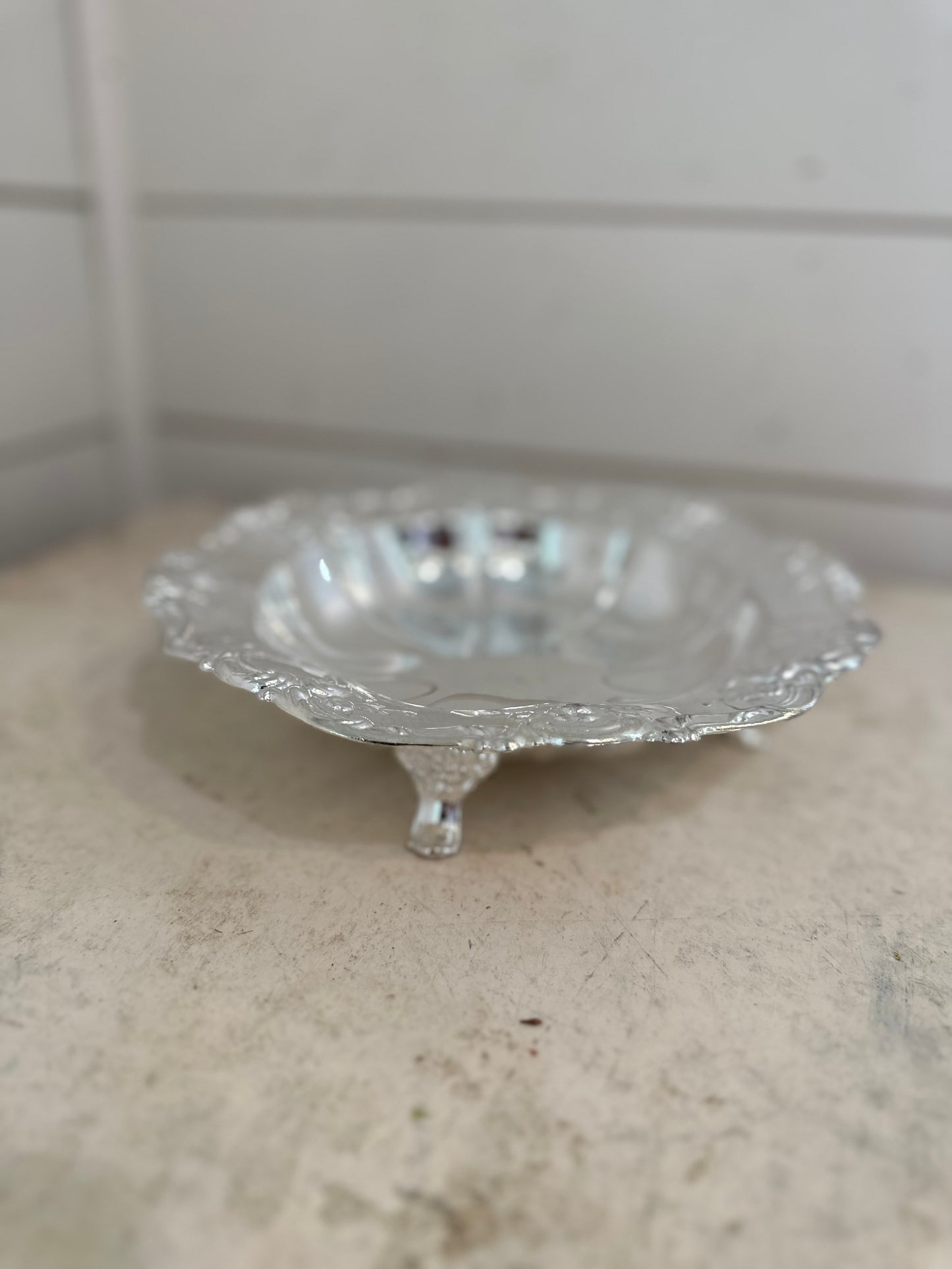 Vintage Silver Plated Candy Dish with feet - new in box