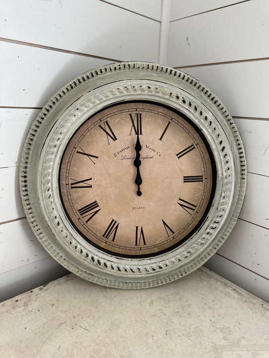 Large Clock - hand painted does not have glass