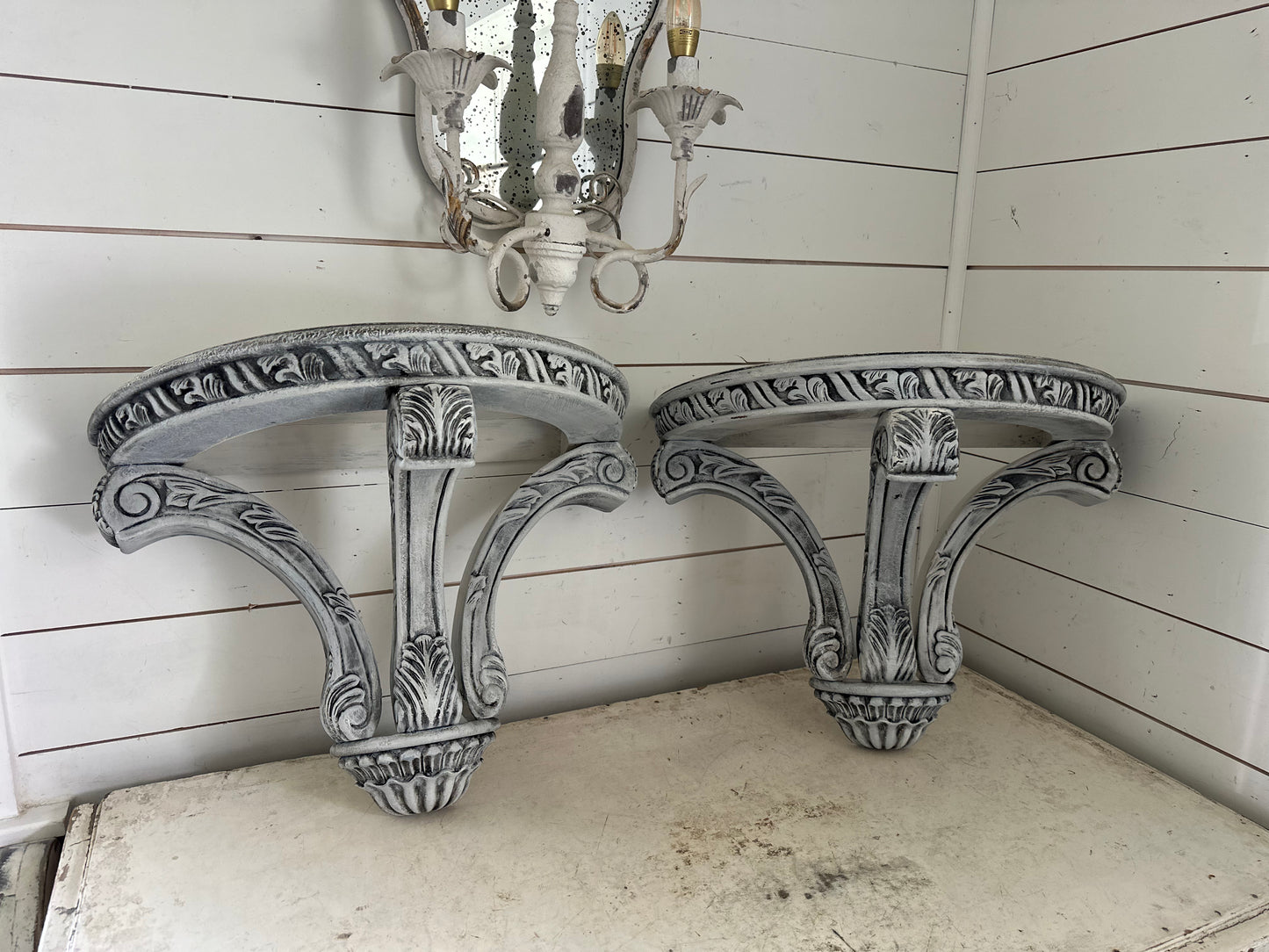 Hand Painted French Style Shelf - Sold Individually