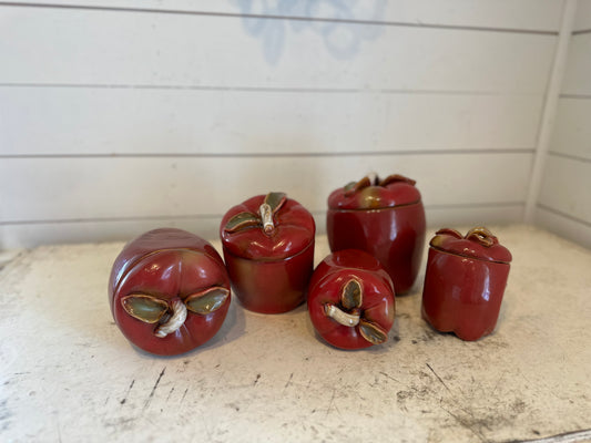 Vintage Apple Canister Set