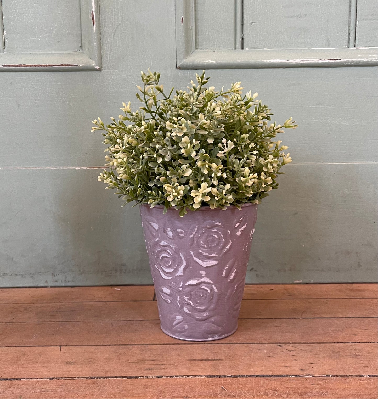 Rose bucket - hand painted - greenery not included