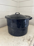 Vintage Enamel Canner with Jar Lifting Rack