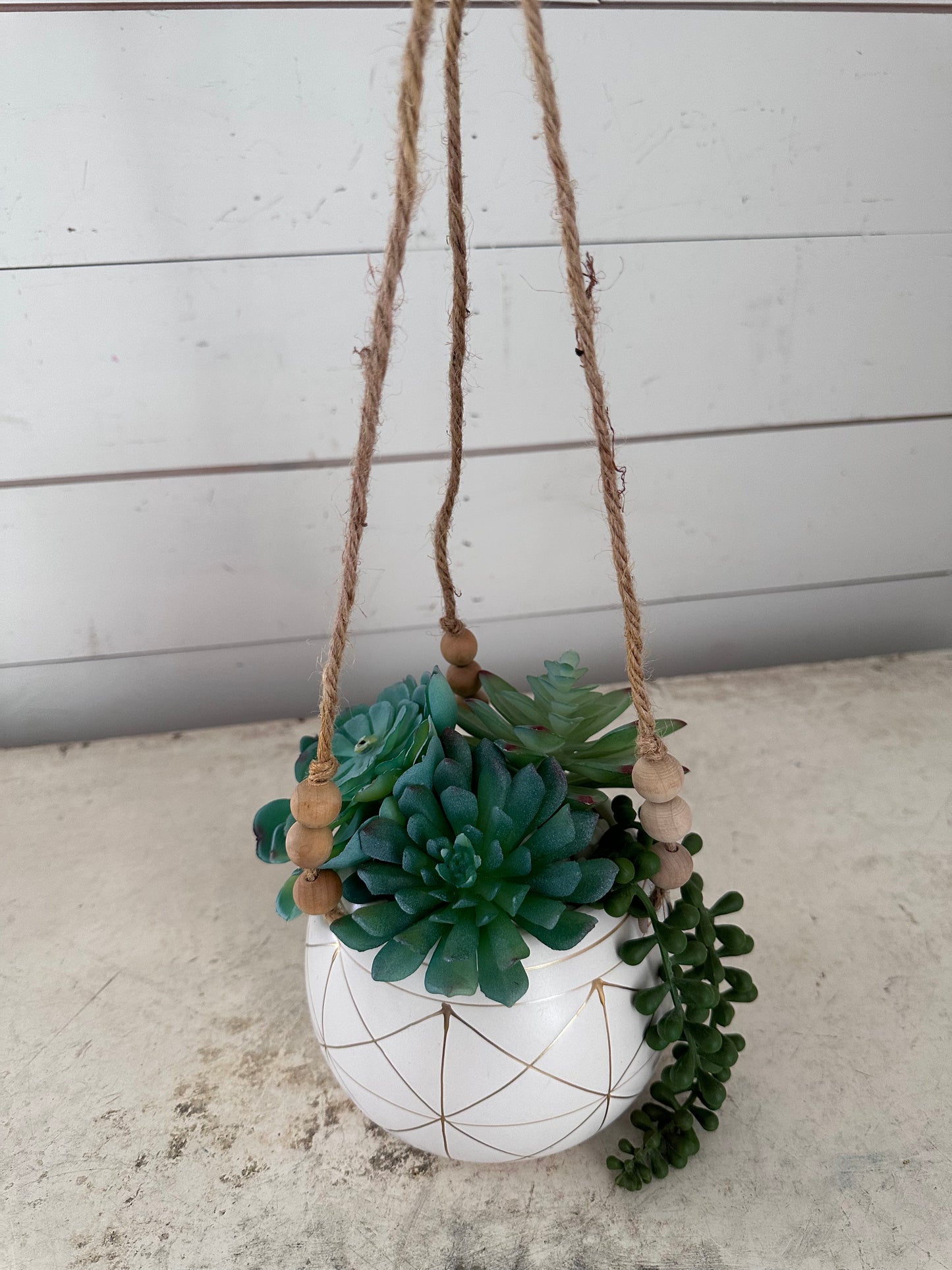 Hanging faux Succulent