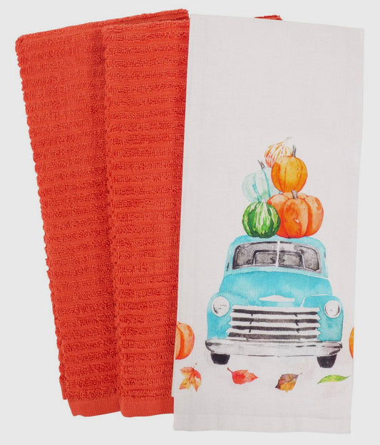 Harvest Truck Tea Towel Set
