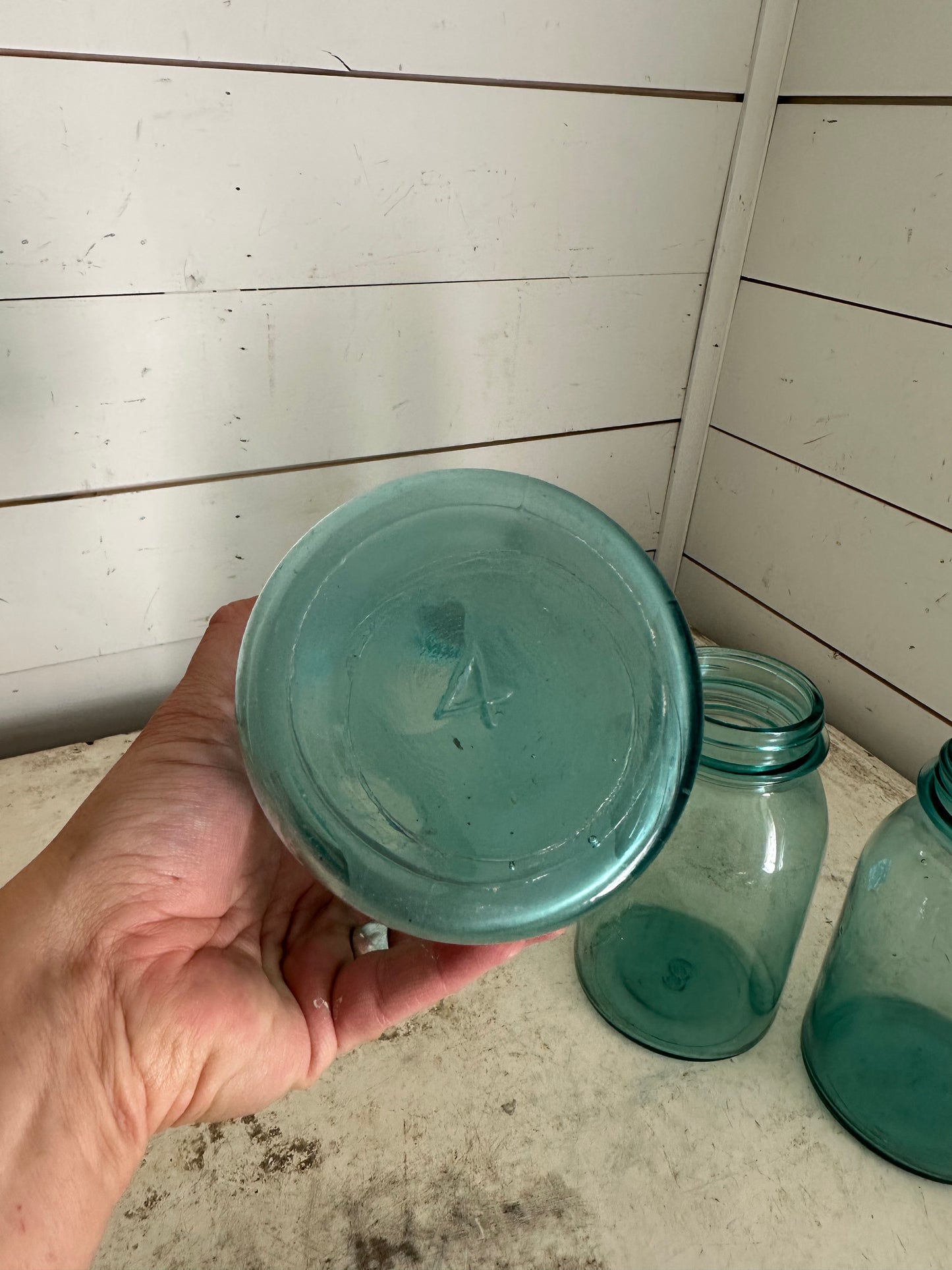 Antique Quart Ball Jar - Blue Color Sold Individually