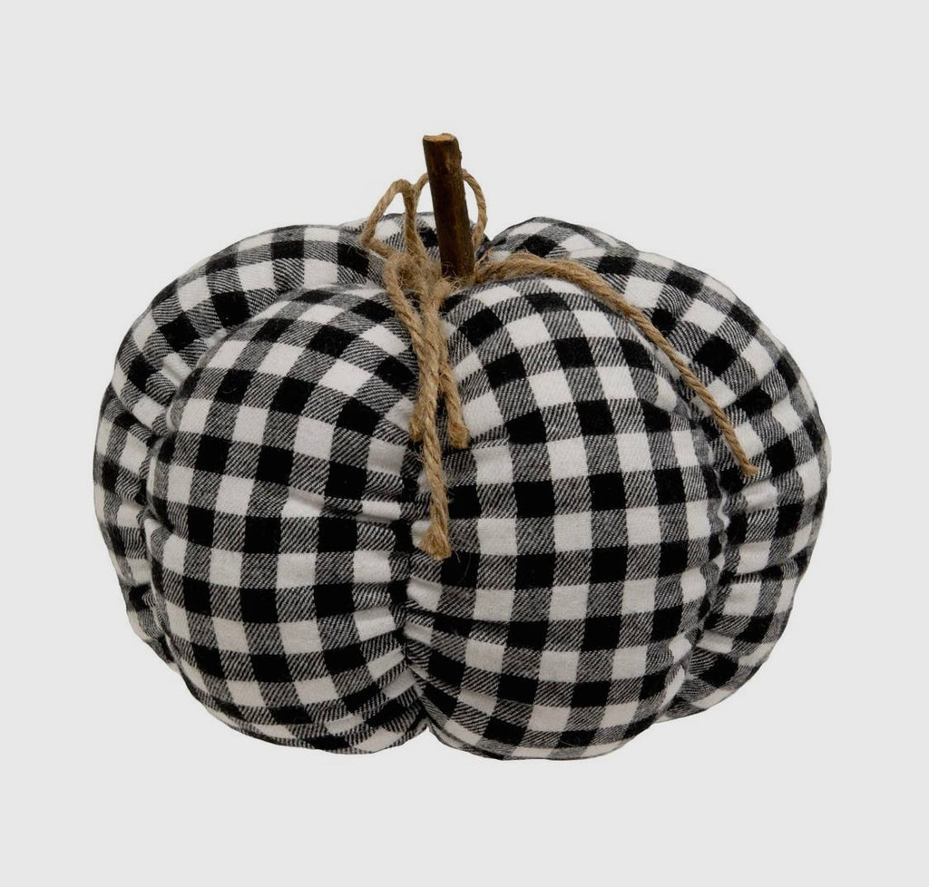 Buffalo Check Stuffed Pumpkin