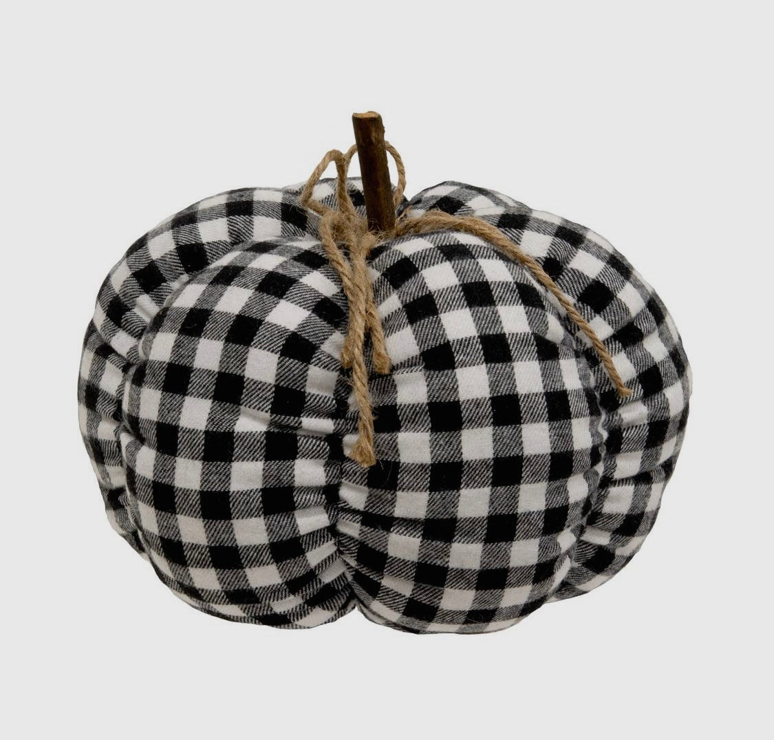 Buffalo Check Stuffed Pumpkin