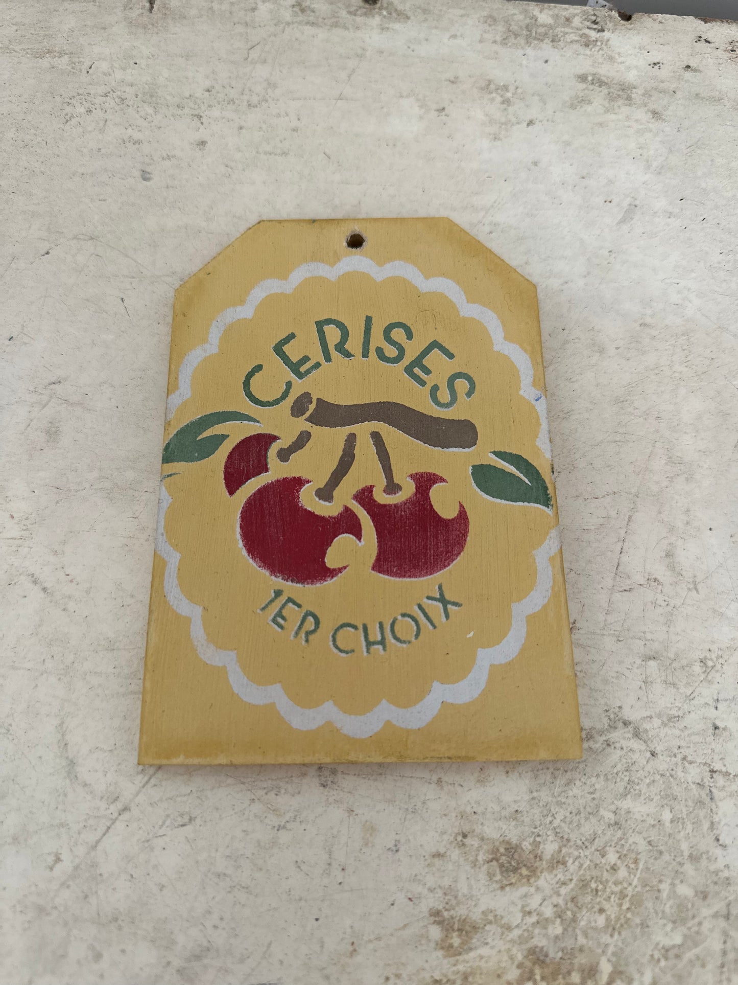 Handmade French Fruit Label tag - sold individually