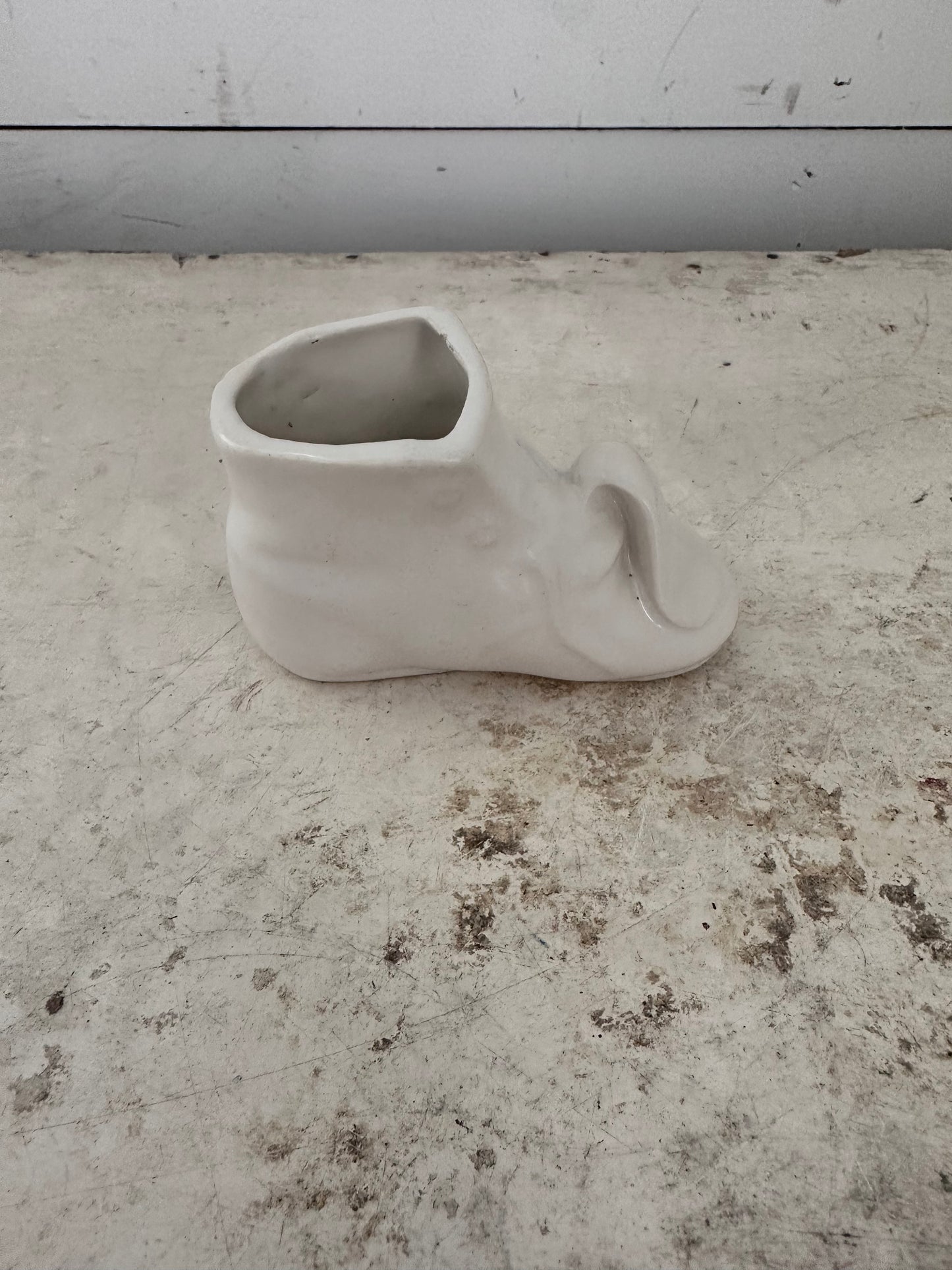 Vintage Ceramic Baby Bootie Shoe Planter  Unbranded