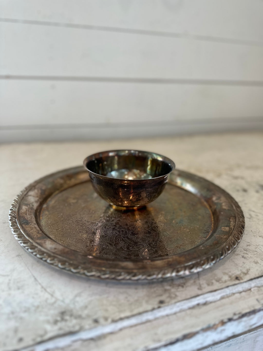 Tarnished Silver Chip & Dip