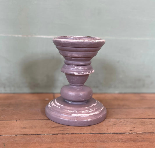 French Milinary Candlestick - hand painted