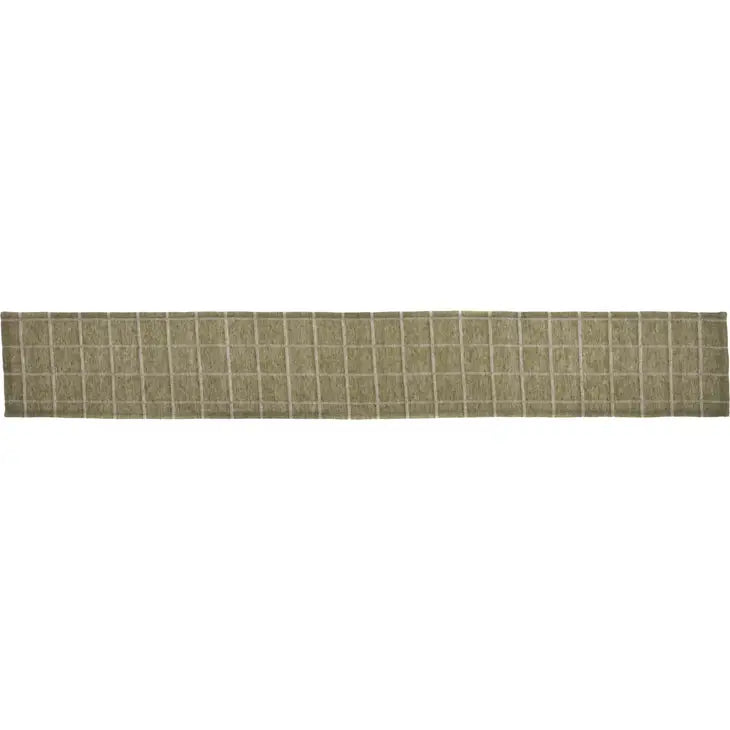 Julie Olive Plaid Runner 13X90