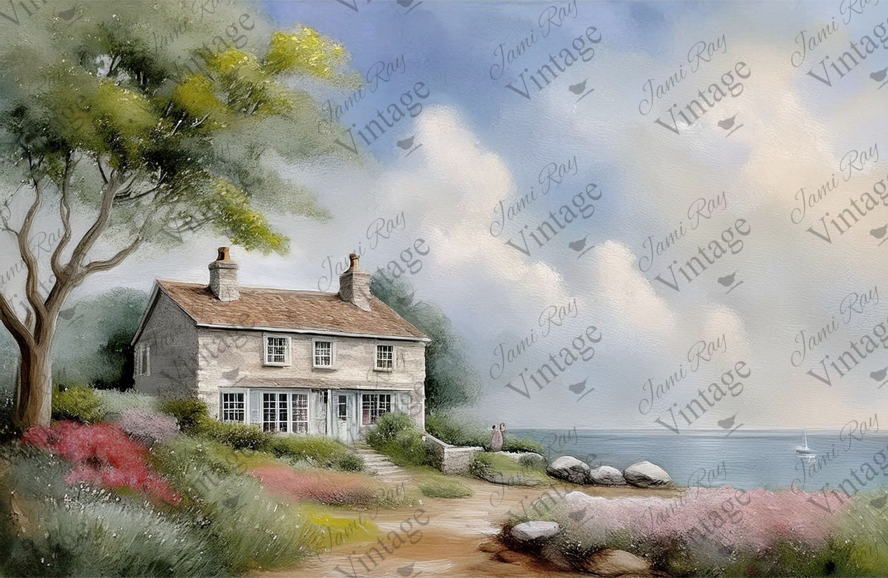 Seaside Cottage | Discontinued JRV MEDIUM Rice Paper