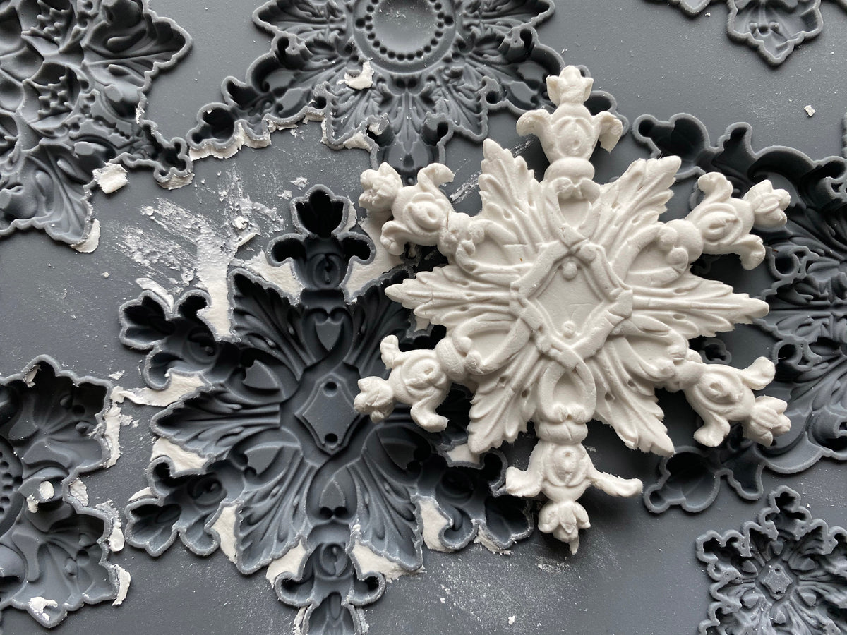 IOD Snowflakes Mould | 6" x 10" Decorative Snowflake Mould