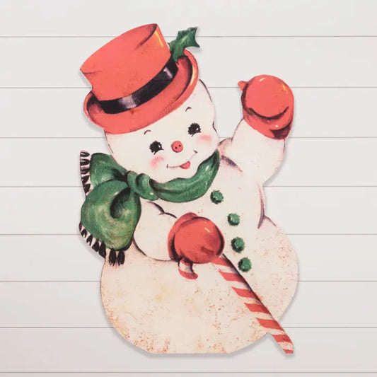 Vintage Style Snowman Sign