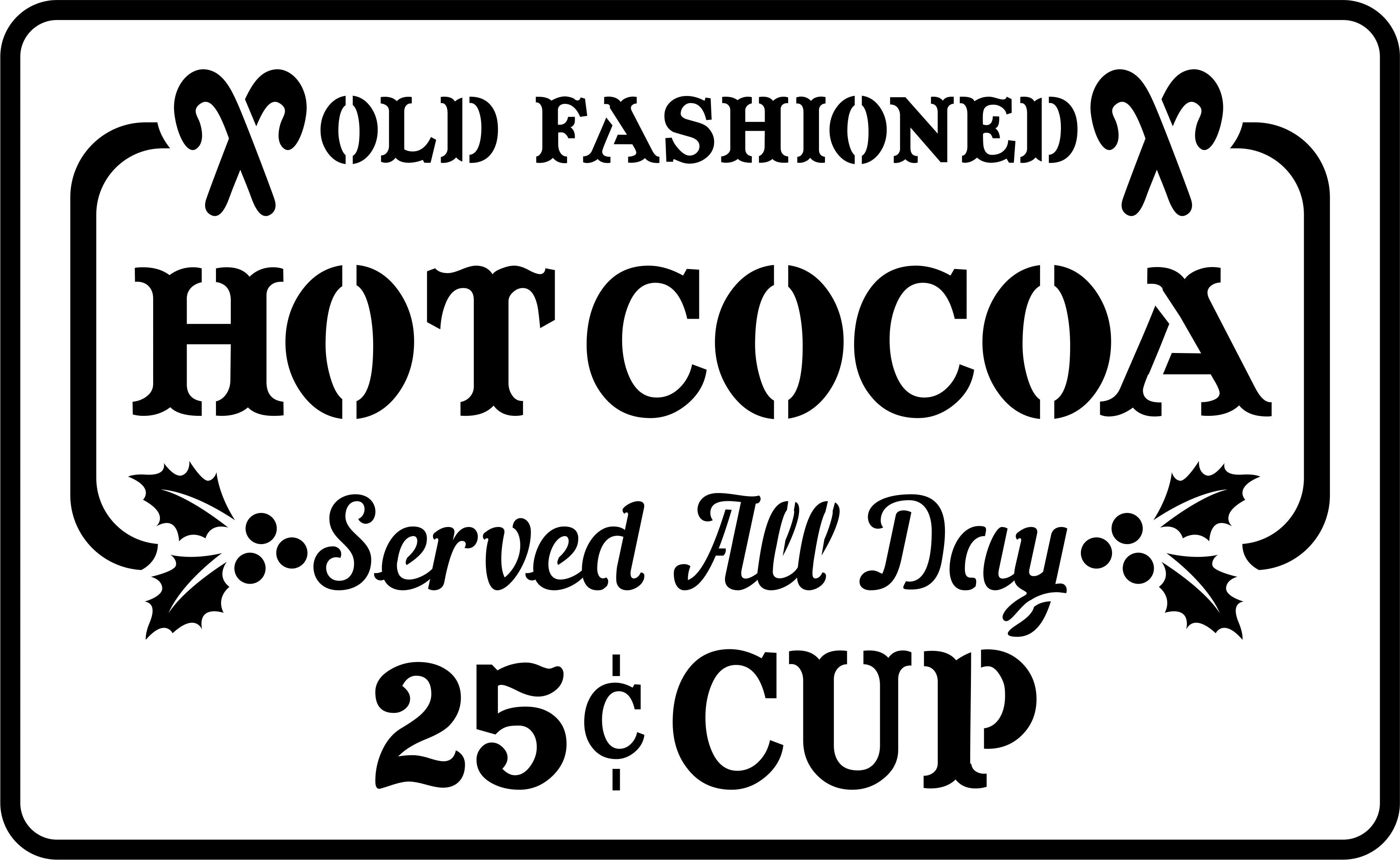 Hot Cocoa | JRV Stencils JRV Stencils