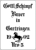 1902 Horse Grain Sack | JRV Stencil