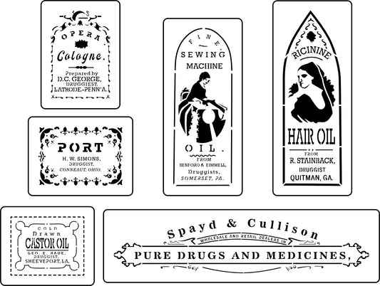 Apothecary Labels 1 | JRV Stencil