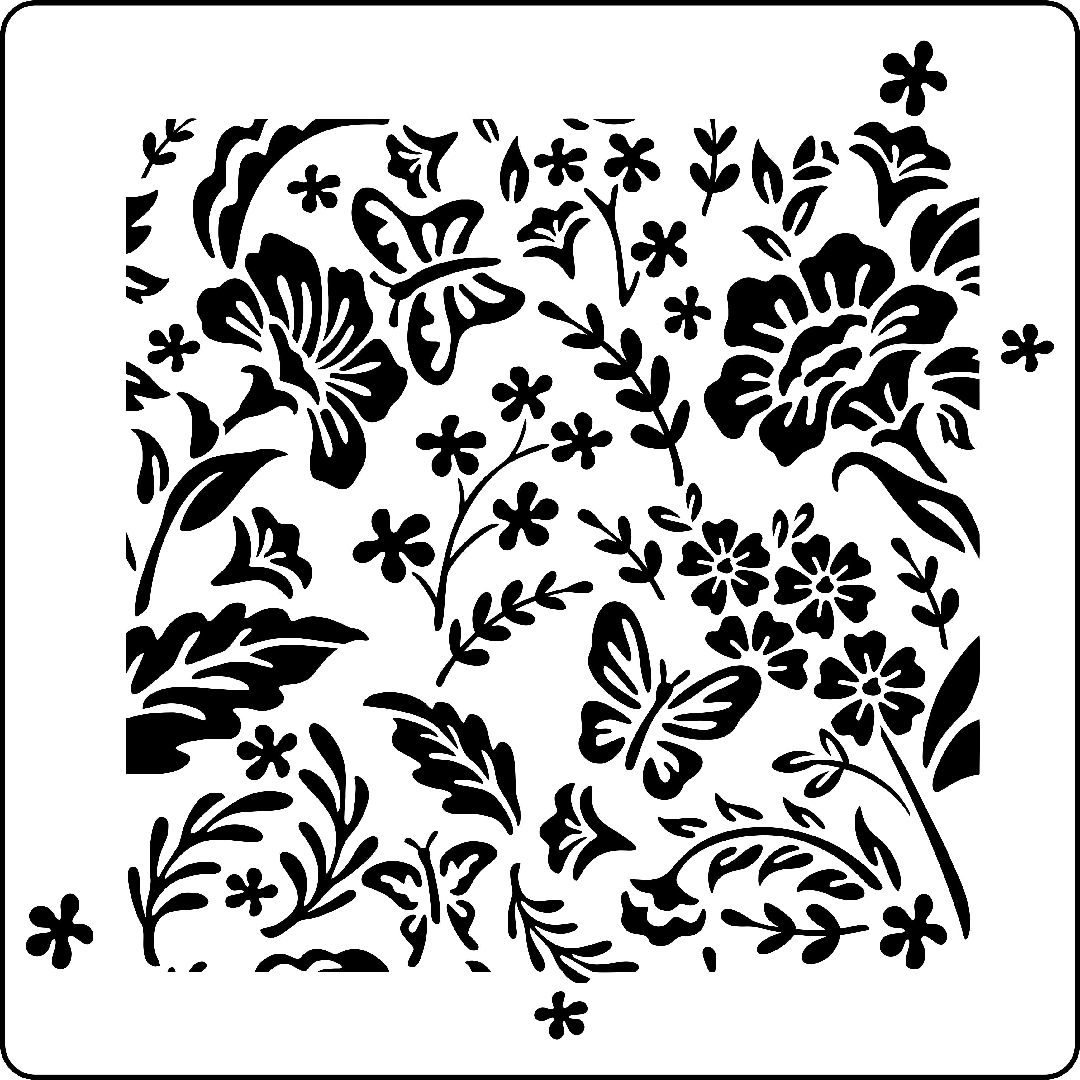 Butterflies and Flowers Tile | JRV Stencil