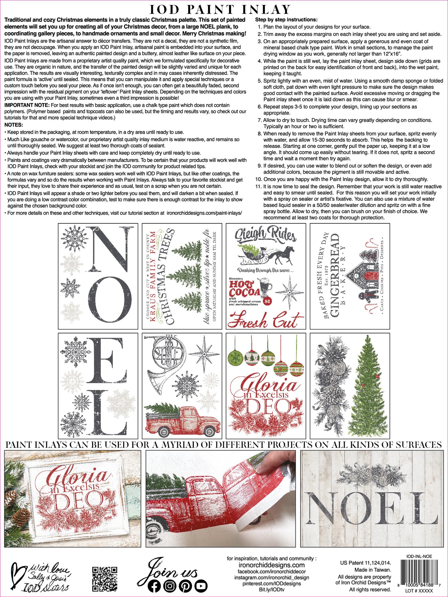 Iron Orchid Designs Noel | IOD Paint Inlay