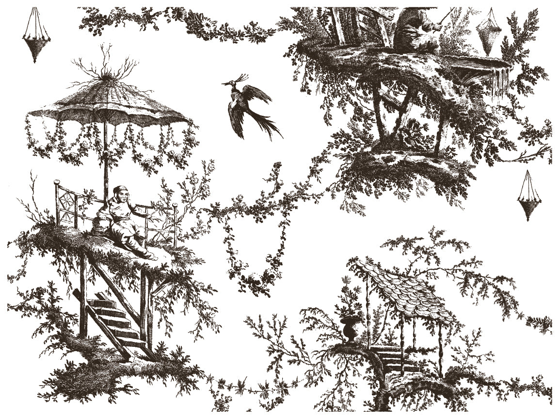 Petits Parasols Black | Paint Inlay | IOD Iron Orchid Designs