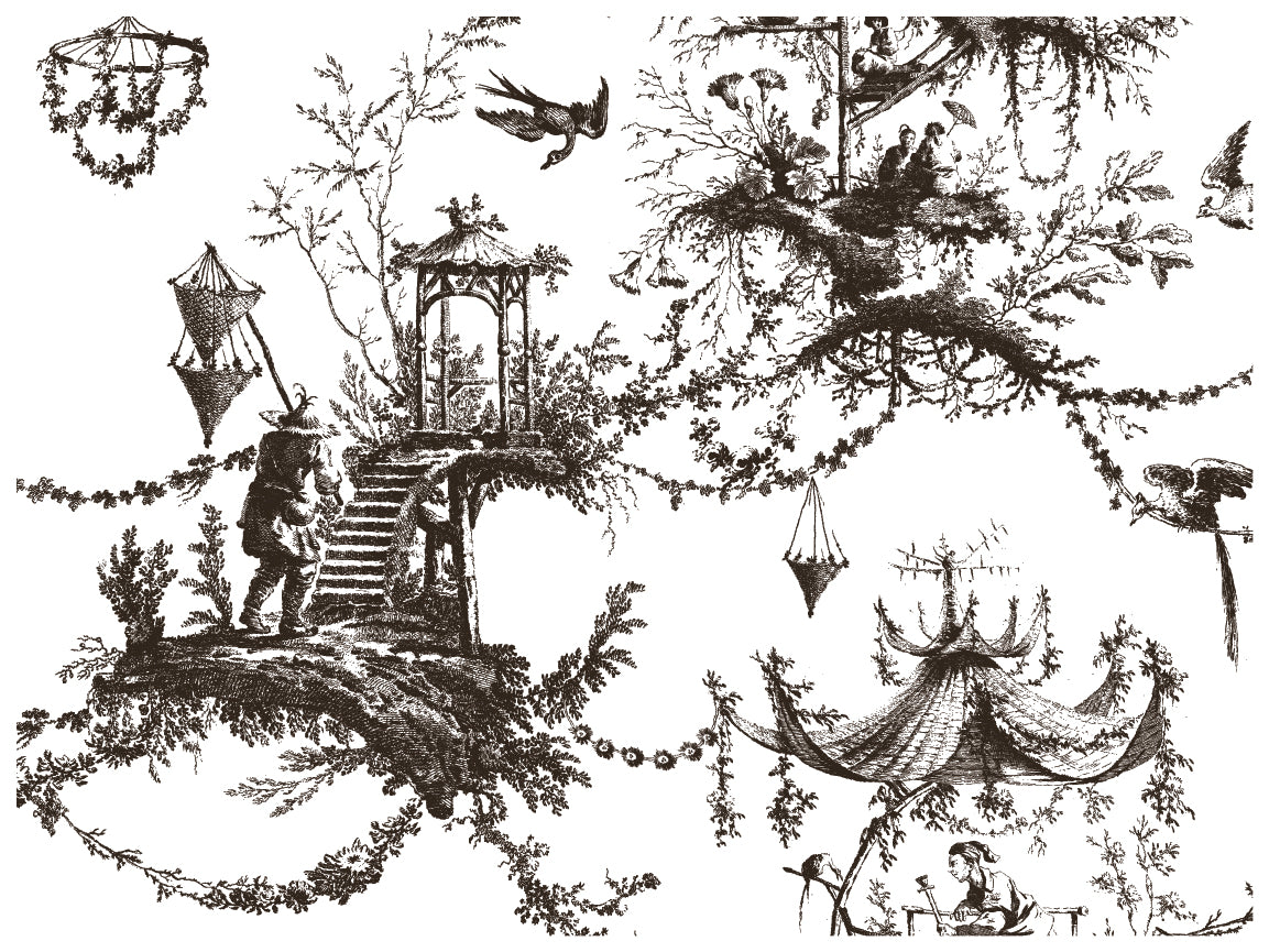 Petits Parasols Black | Paint Inlay | IOD Iron Orchid Designs