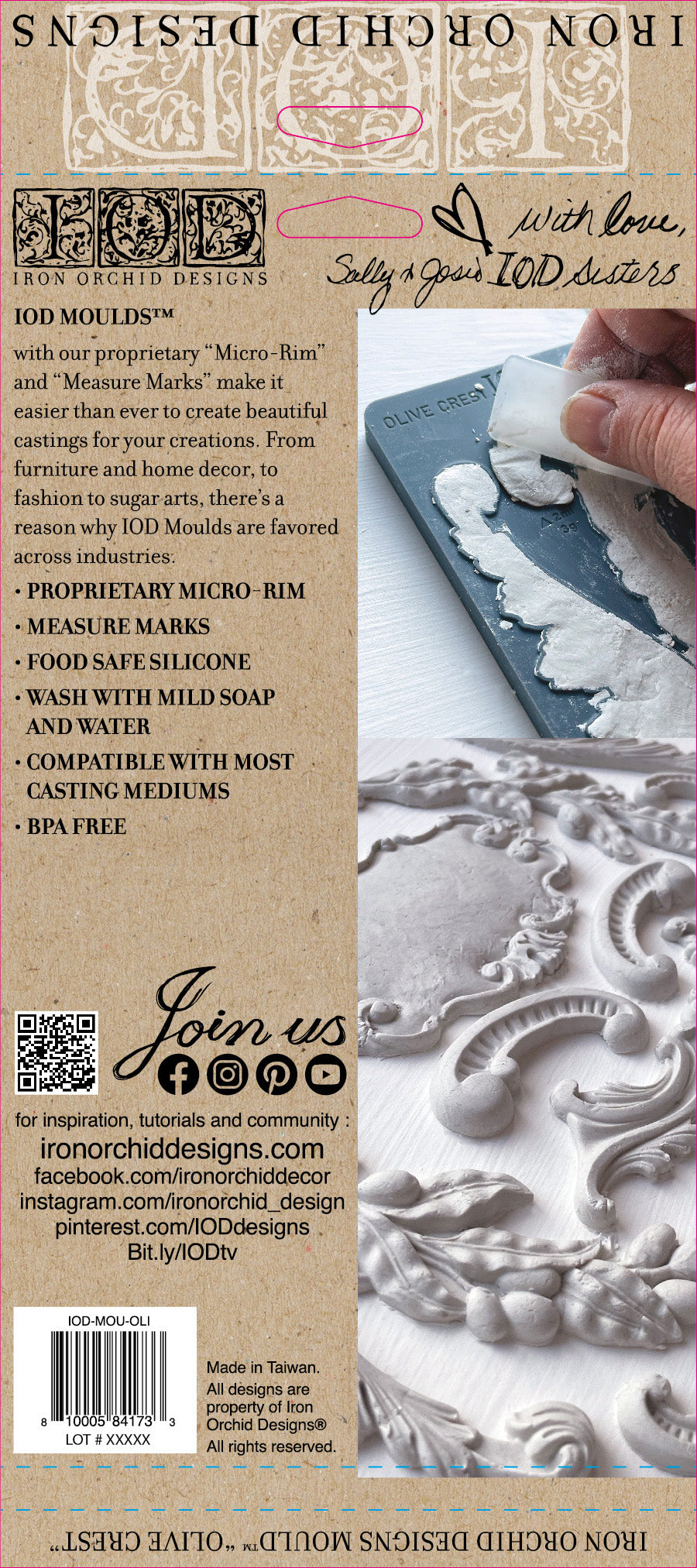 Olive Crest | Mould | IOD Iron Orchid Designs