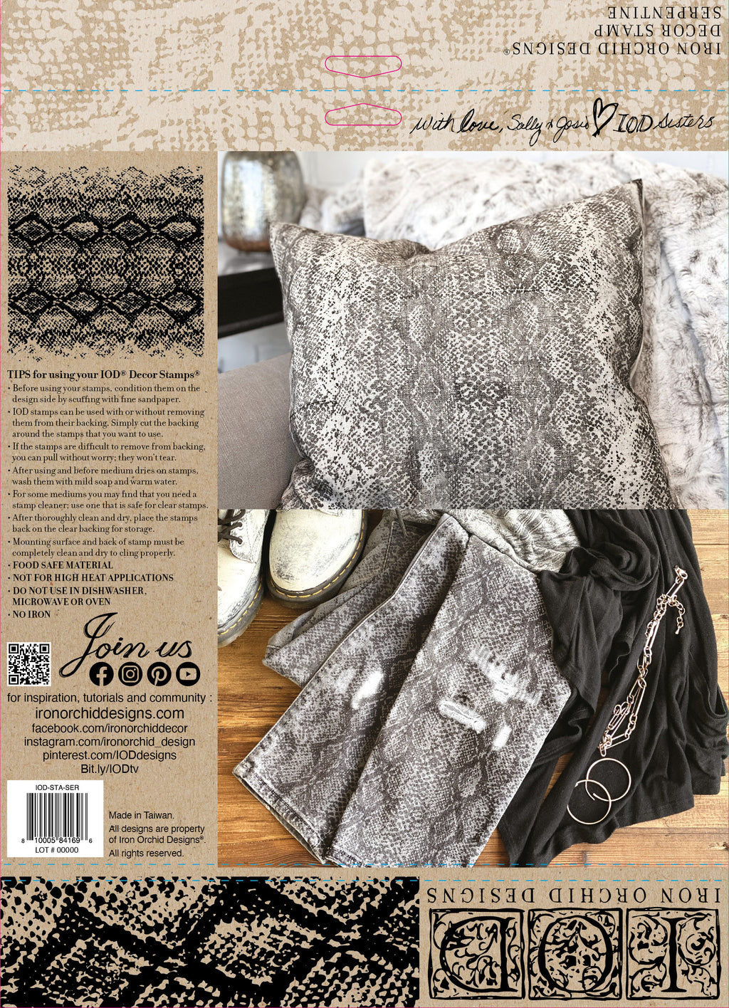 Serpentine | Stamp | Discontinued IOD Iron Orchids Designs