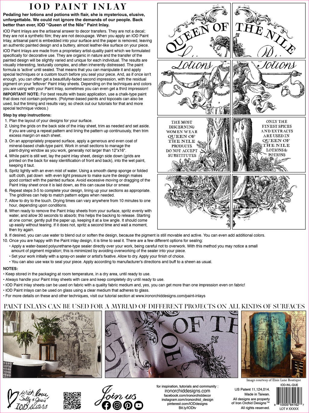 Queen of the Nile | Paint Inlay | IOD Iron Orchid Designs