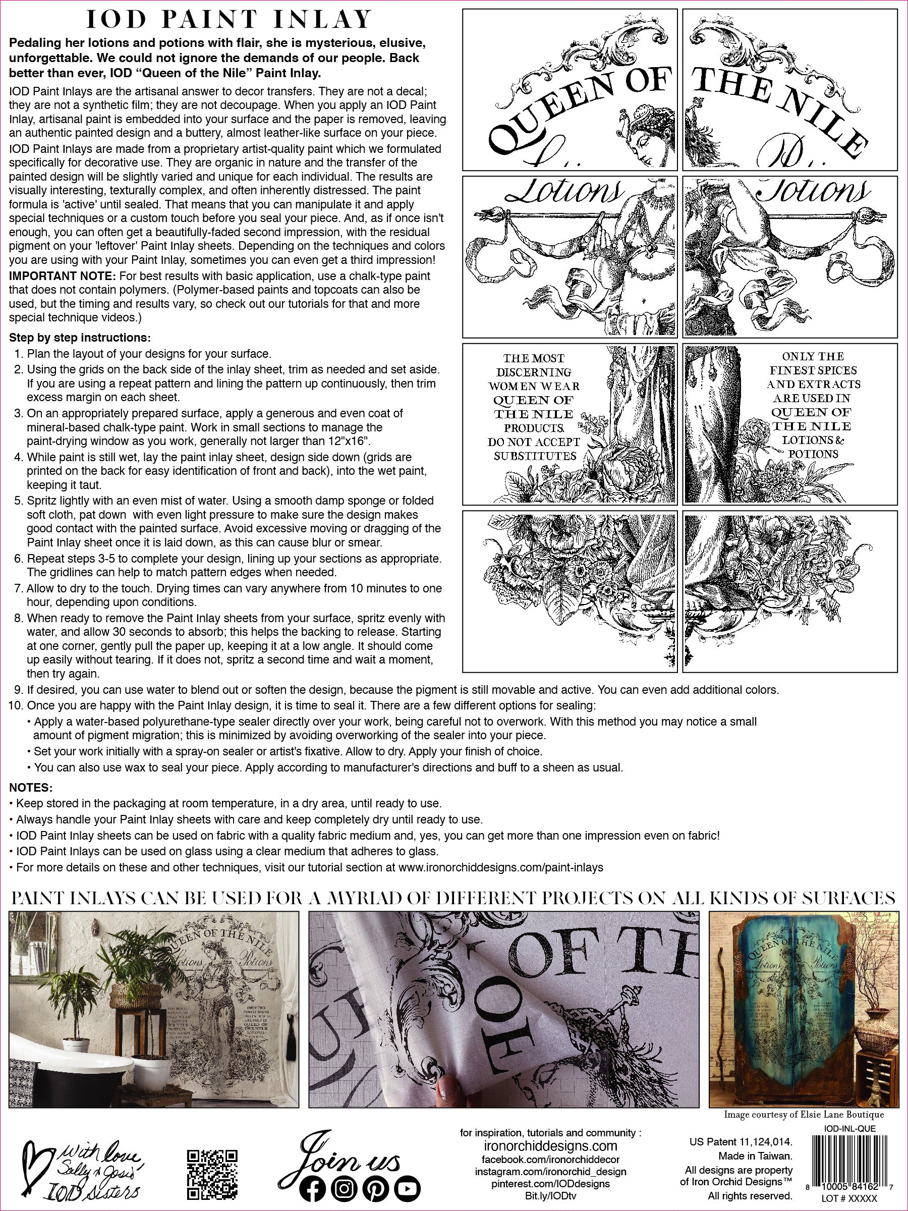 Queen of the Nile | Paint Inlay | IOD Iron Orchid Designs