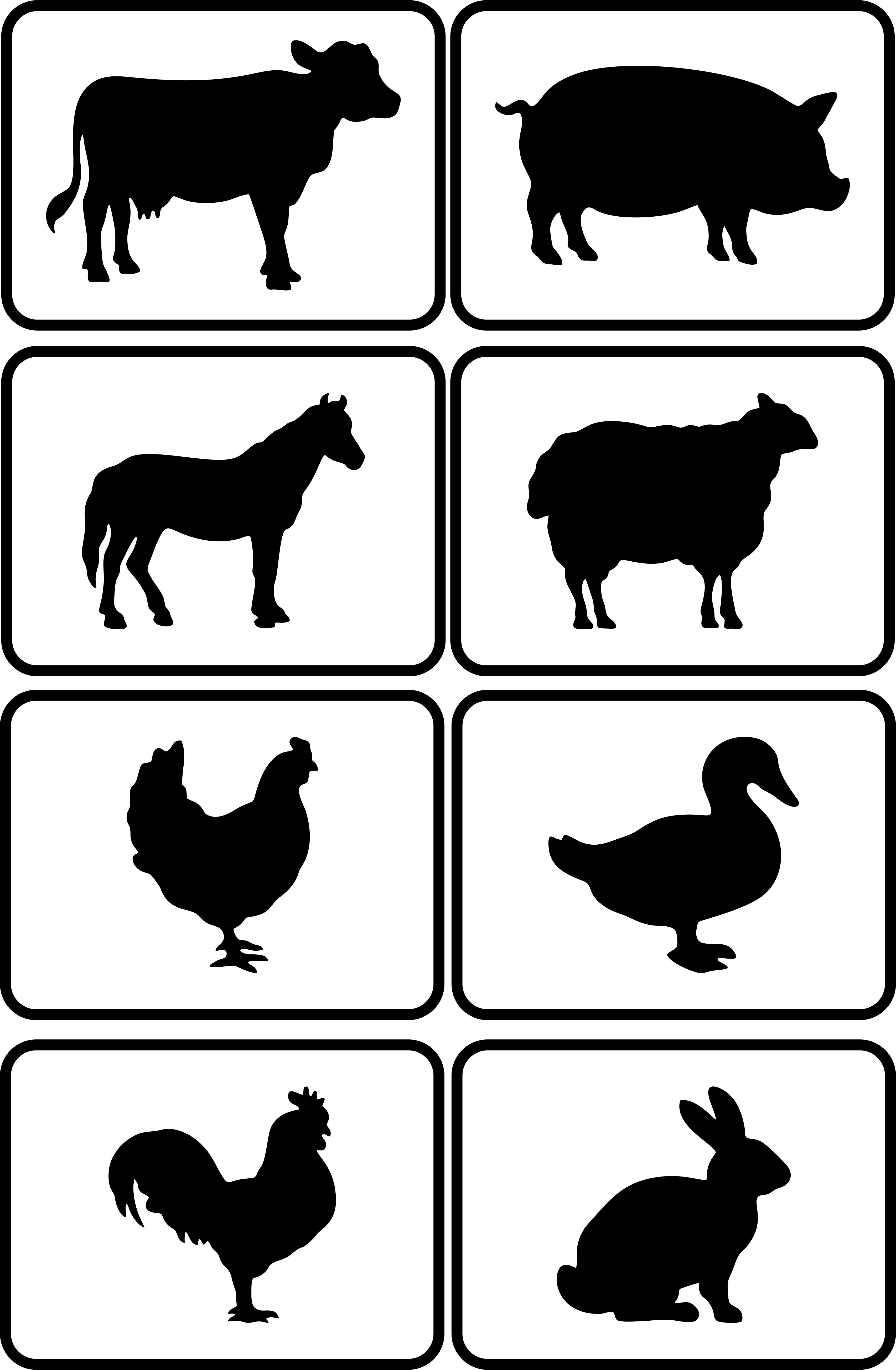 Farm Animal Set | JRV Stencils JRV Stencils