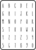 Farmhouse Mini Letters 1" One Sheet | JRV Stencils