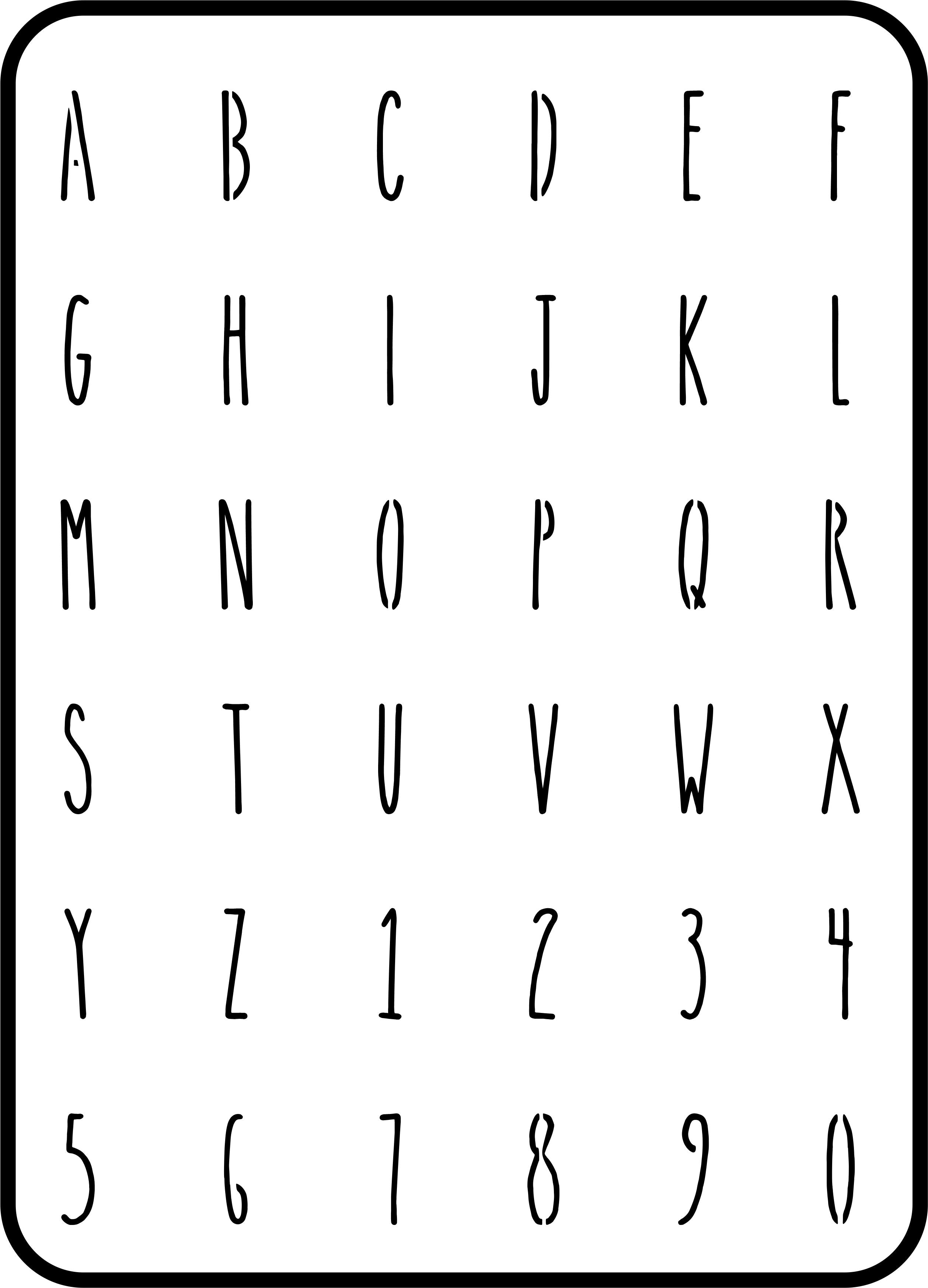 Farmhouse Mini Letters 1" One Sheet | JRV Stencils