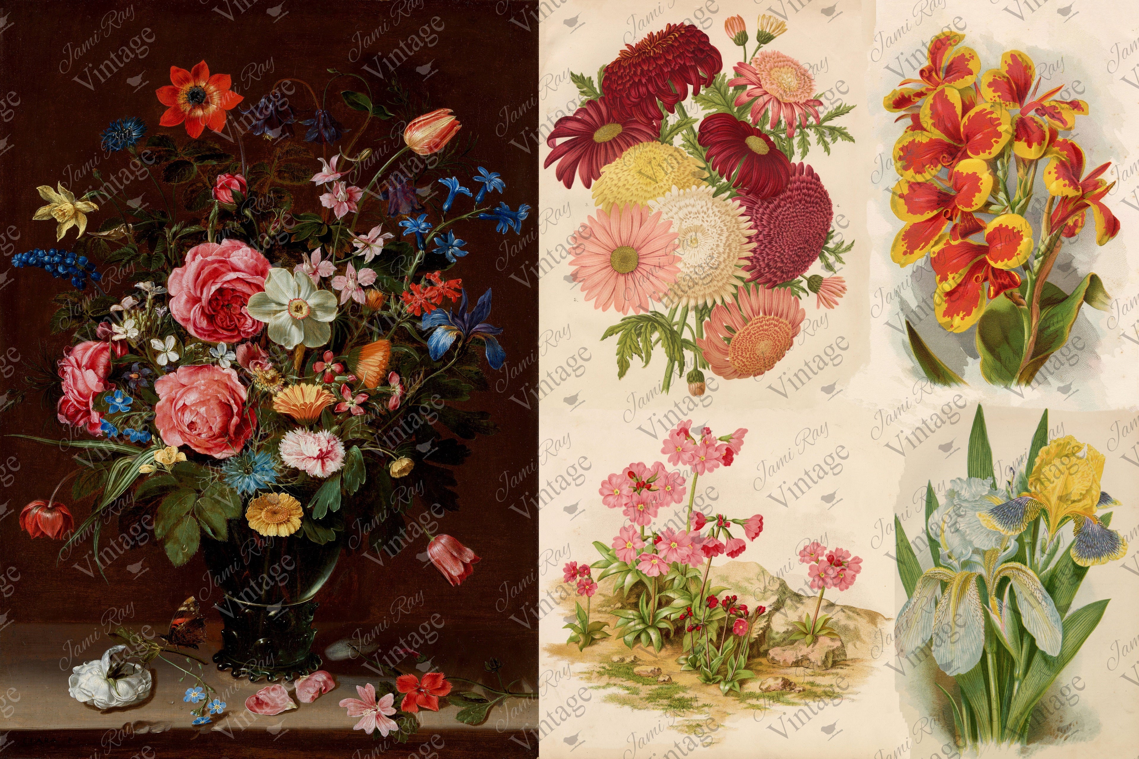 Hand Painted Floral | JRV Large 18# Paper