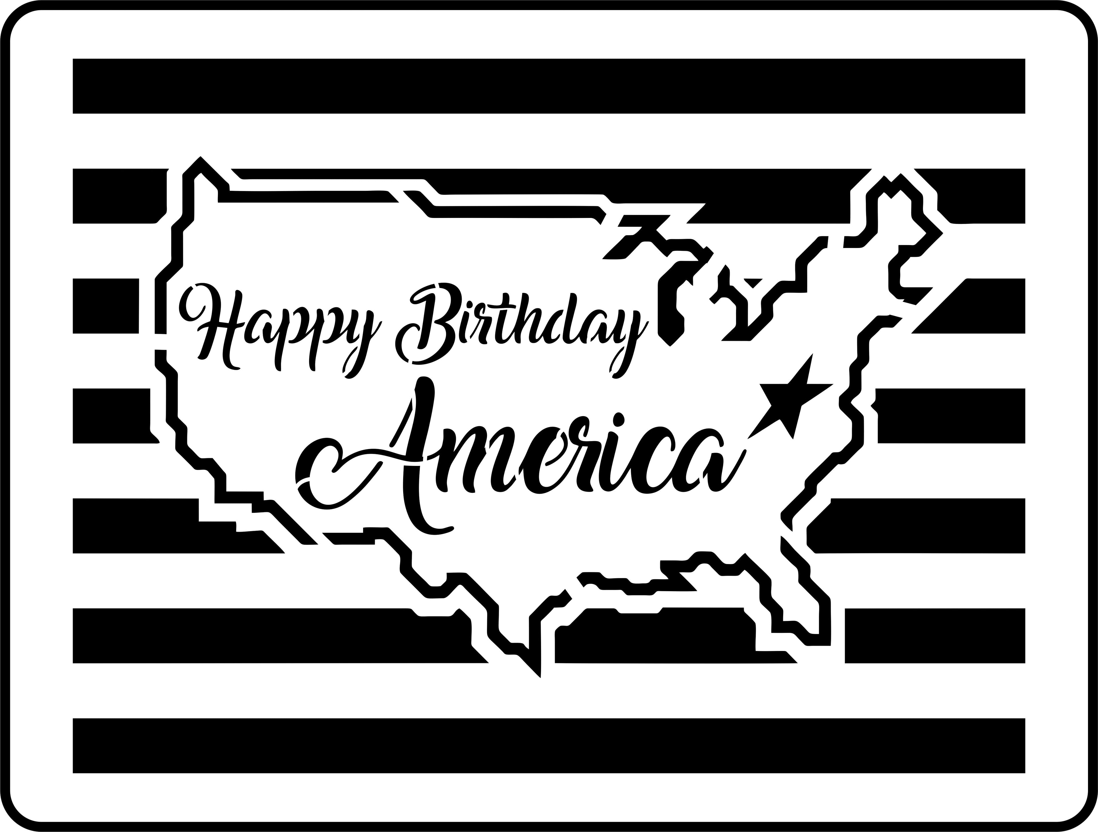 Happy Birthday America | JRV Stencils JRV Stencils