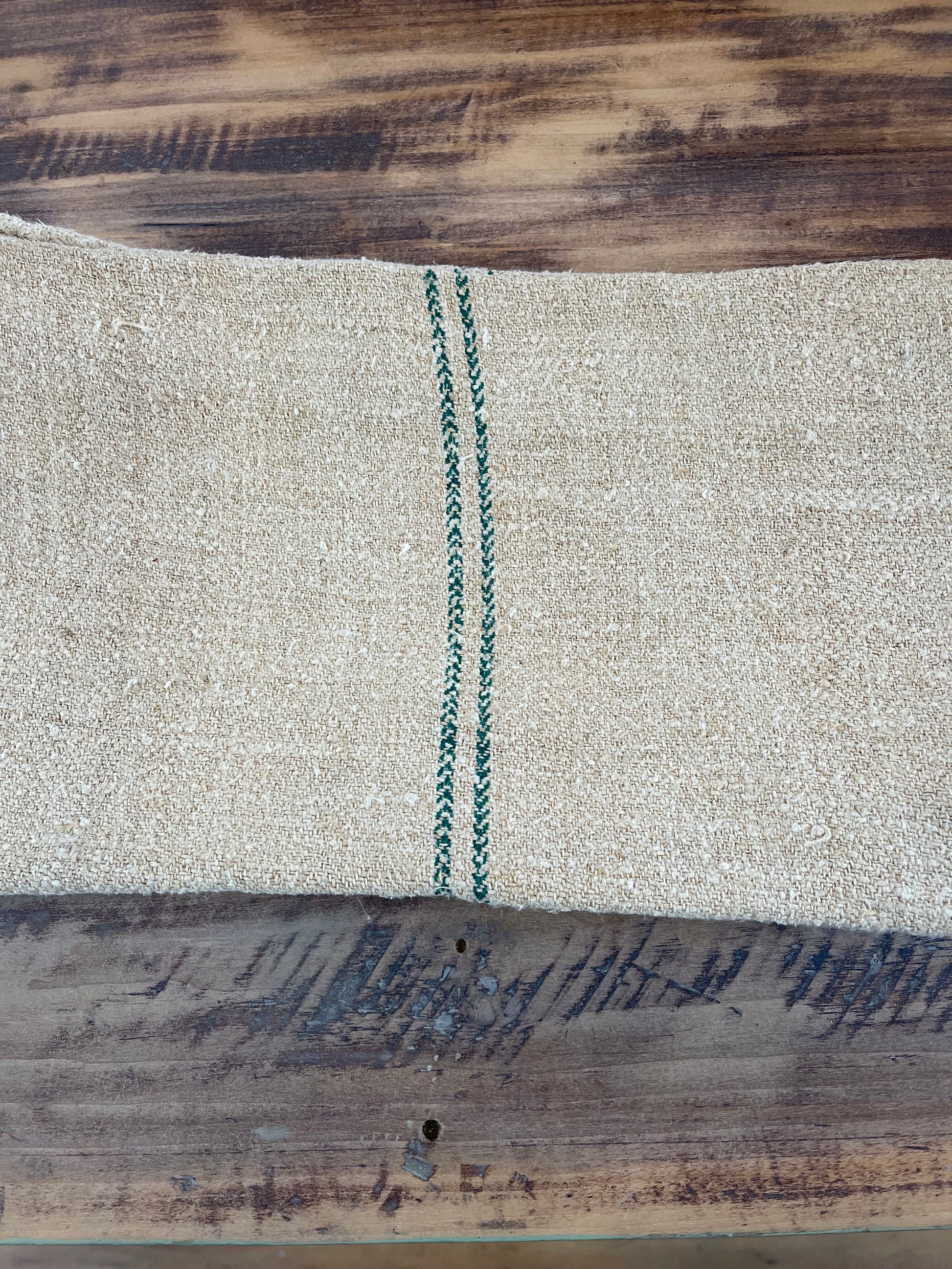 Vintage European Grain Sack Clutch Purse