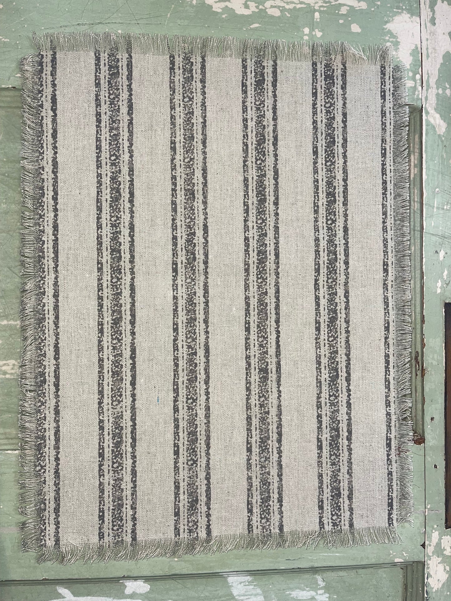 Multi Striped Fringed Placemat