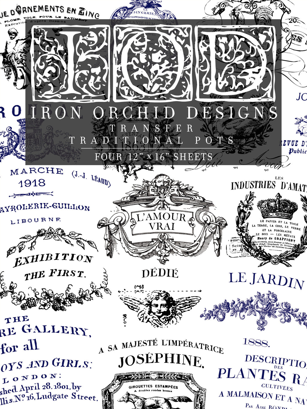 Traditional Pots | Transfer | IOD Iron Orchid Designs