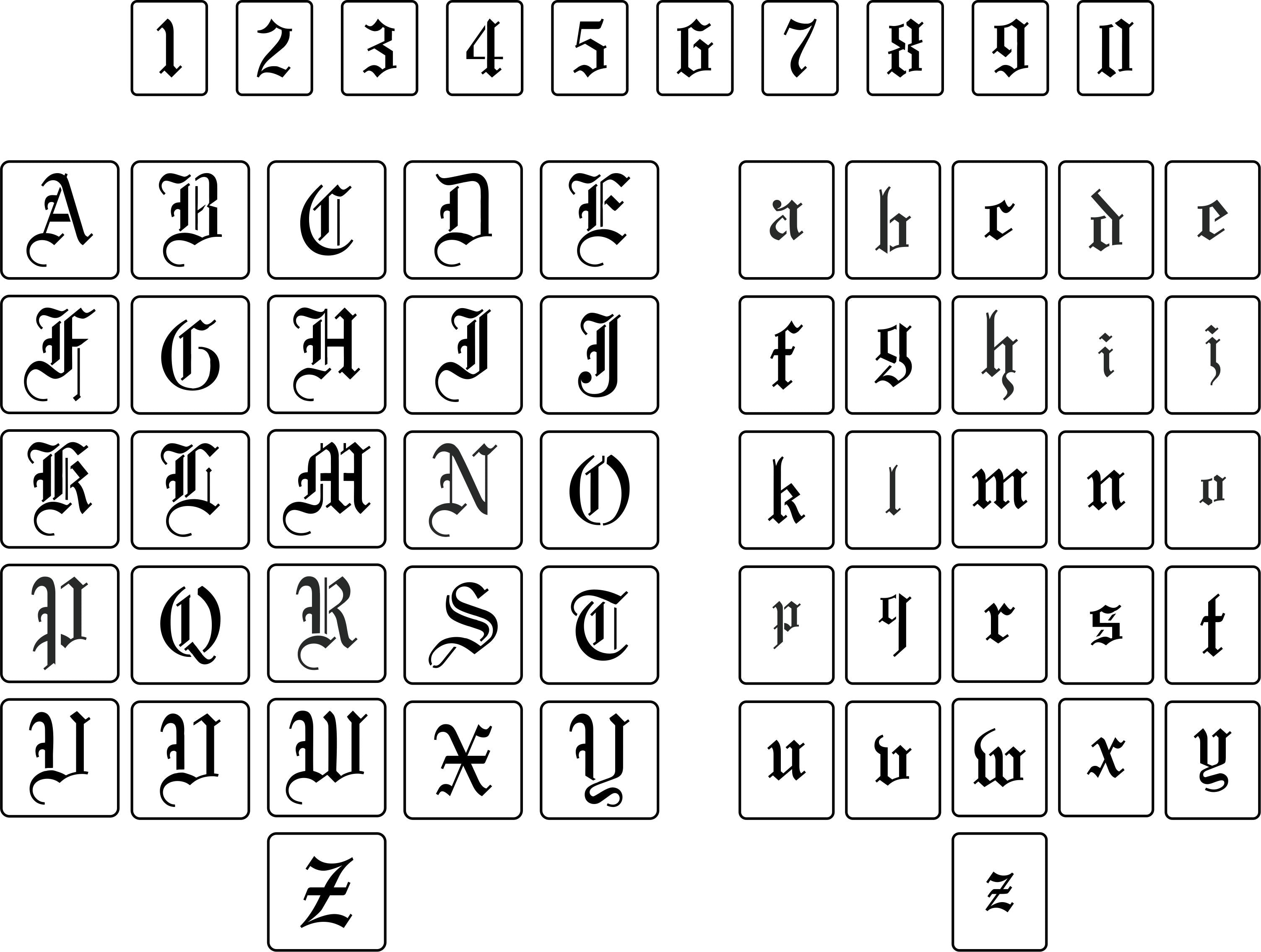 Old World Font | JRV Stencils