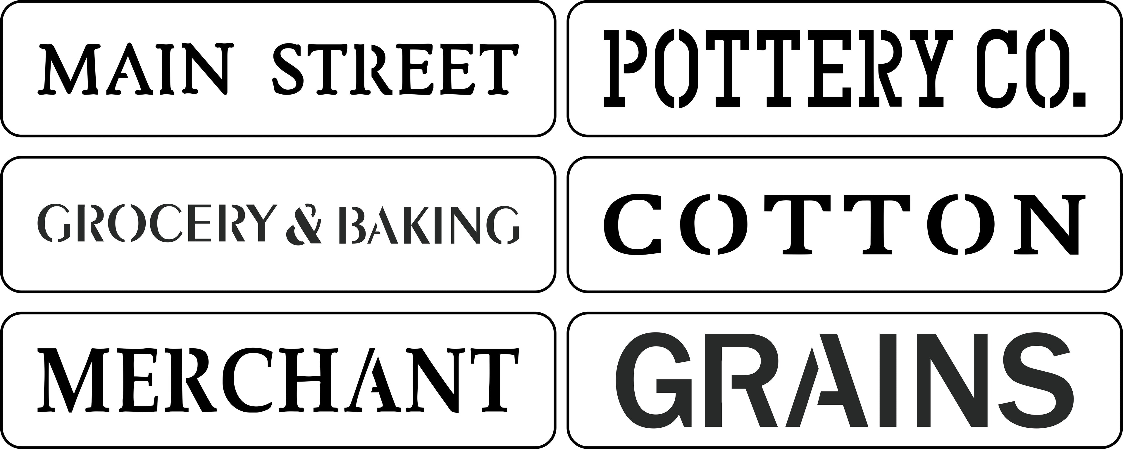 Main Street Word Pack | JRV Stencil