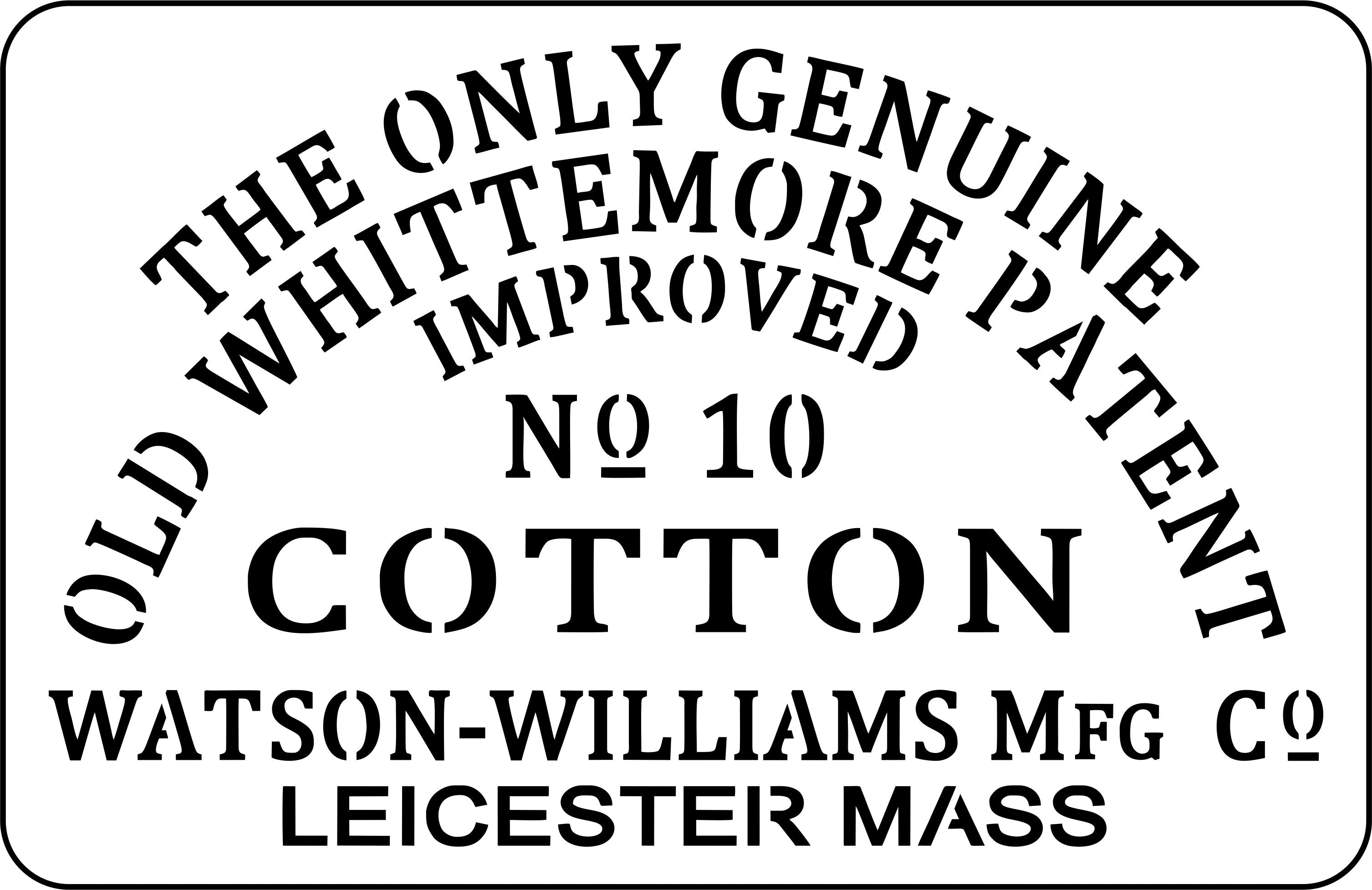 Old Whittemore Cotton | JRV Stencils