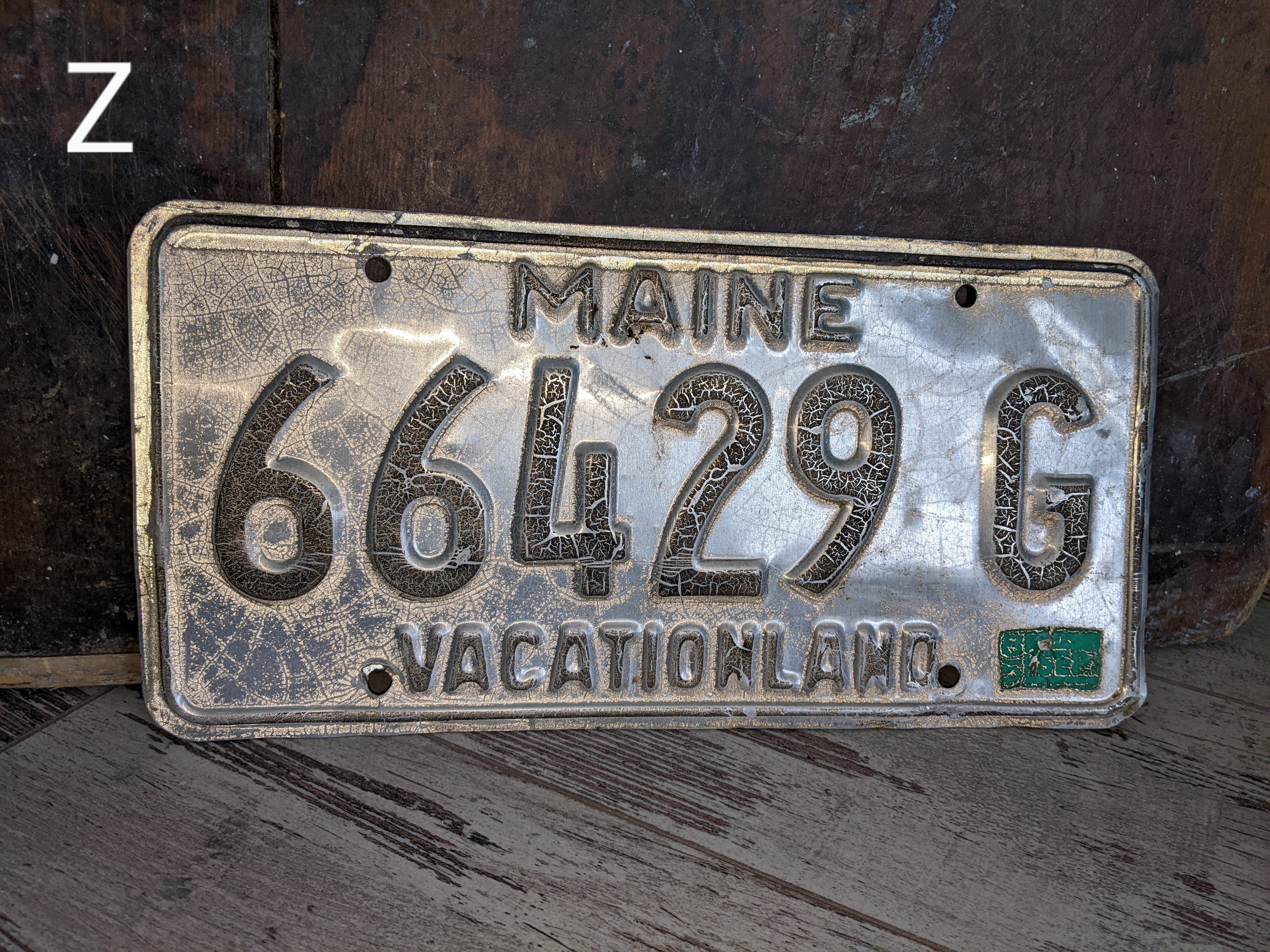 Vintage License Plate