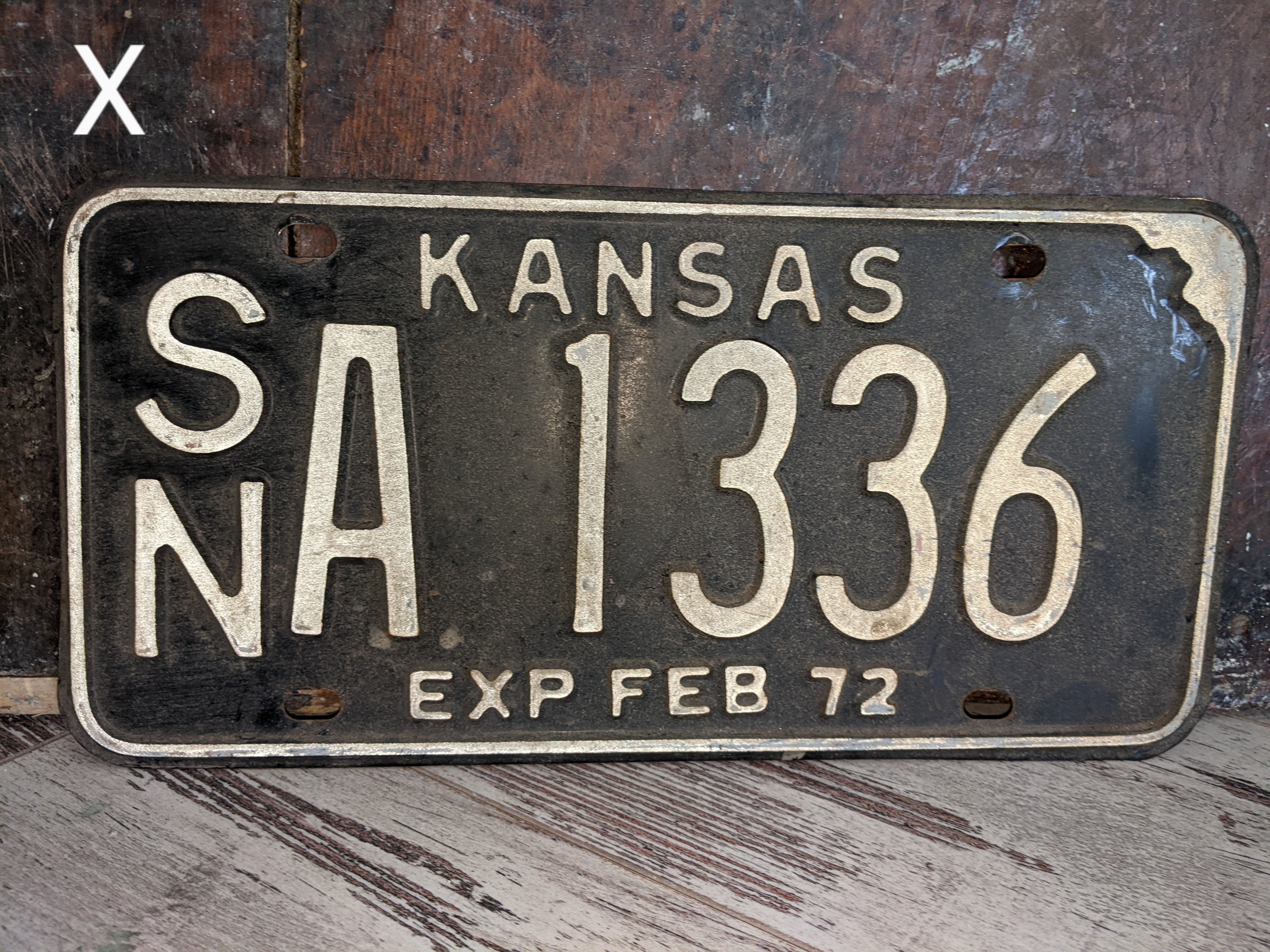 Vintage License Plate