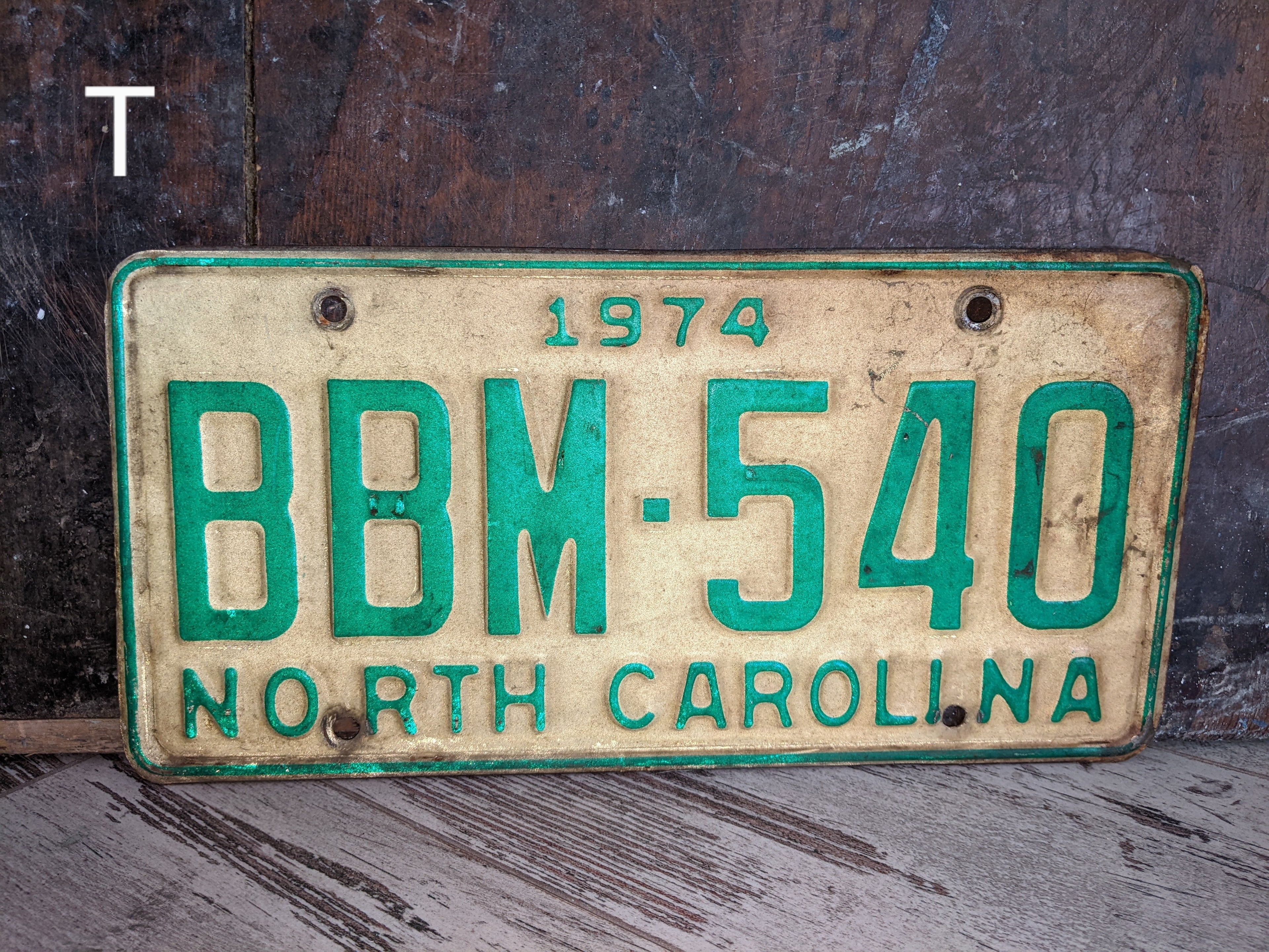 Vintage License Plate
