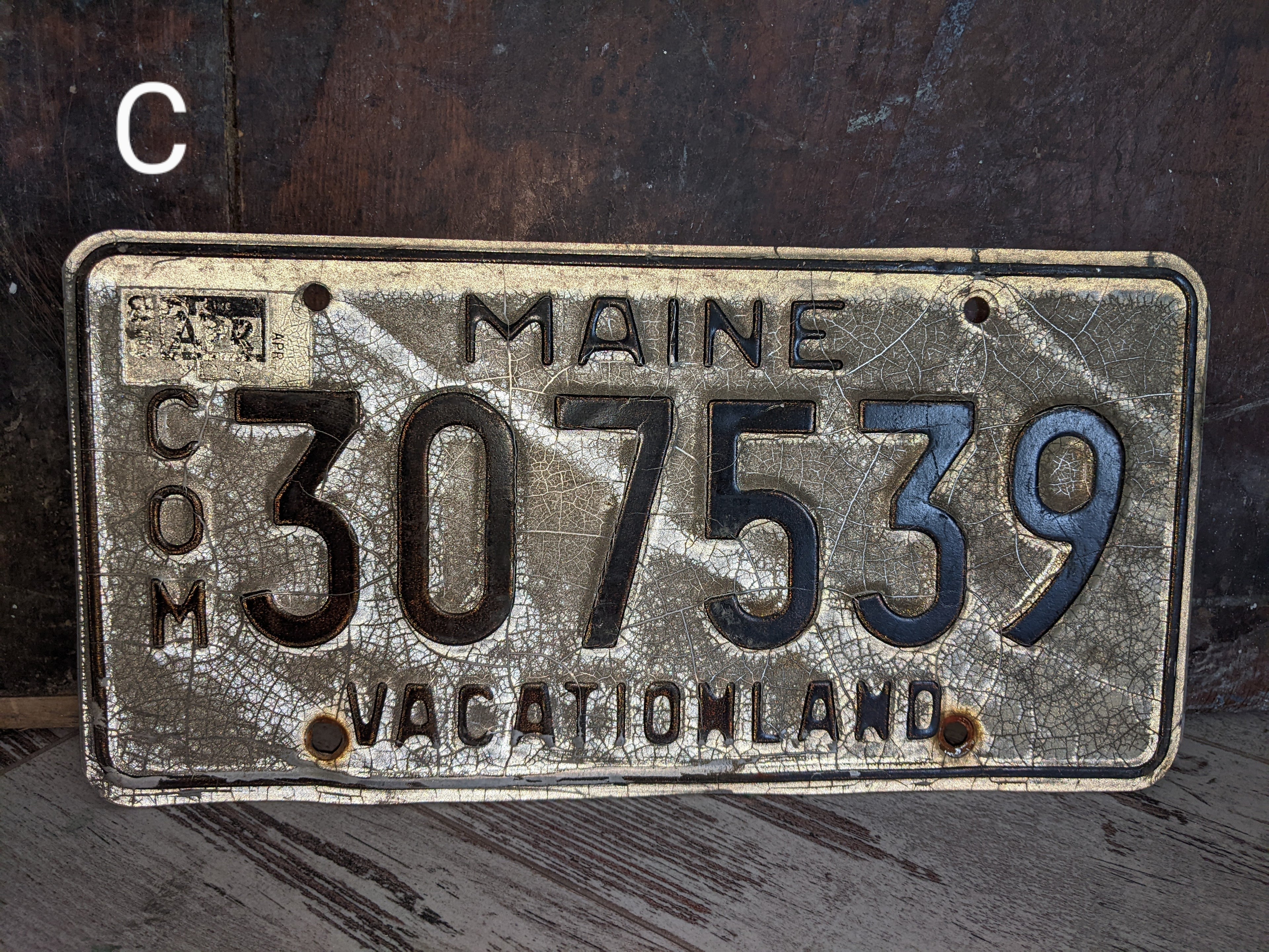 Vintage License Plate