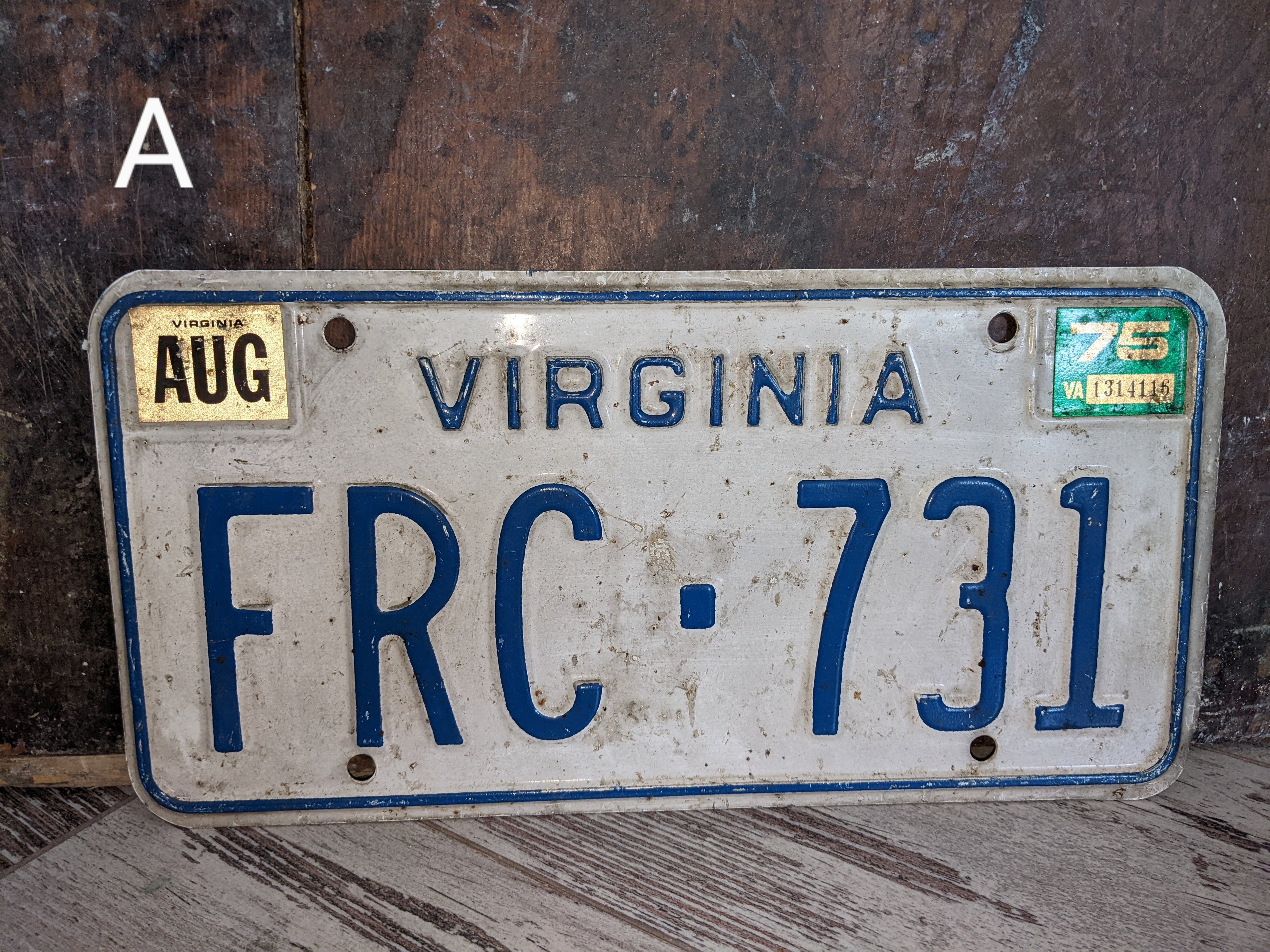 Vintage License Plate