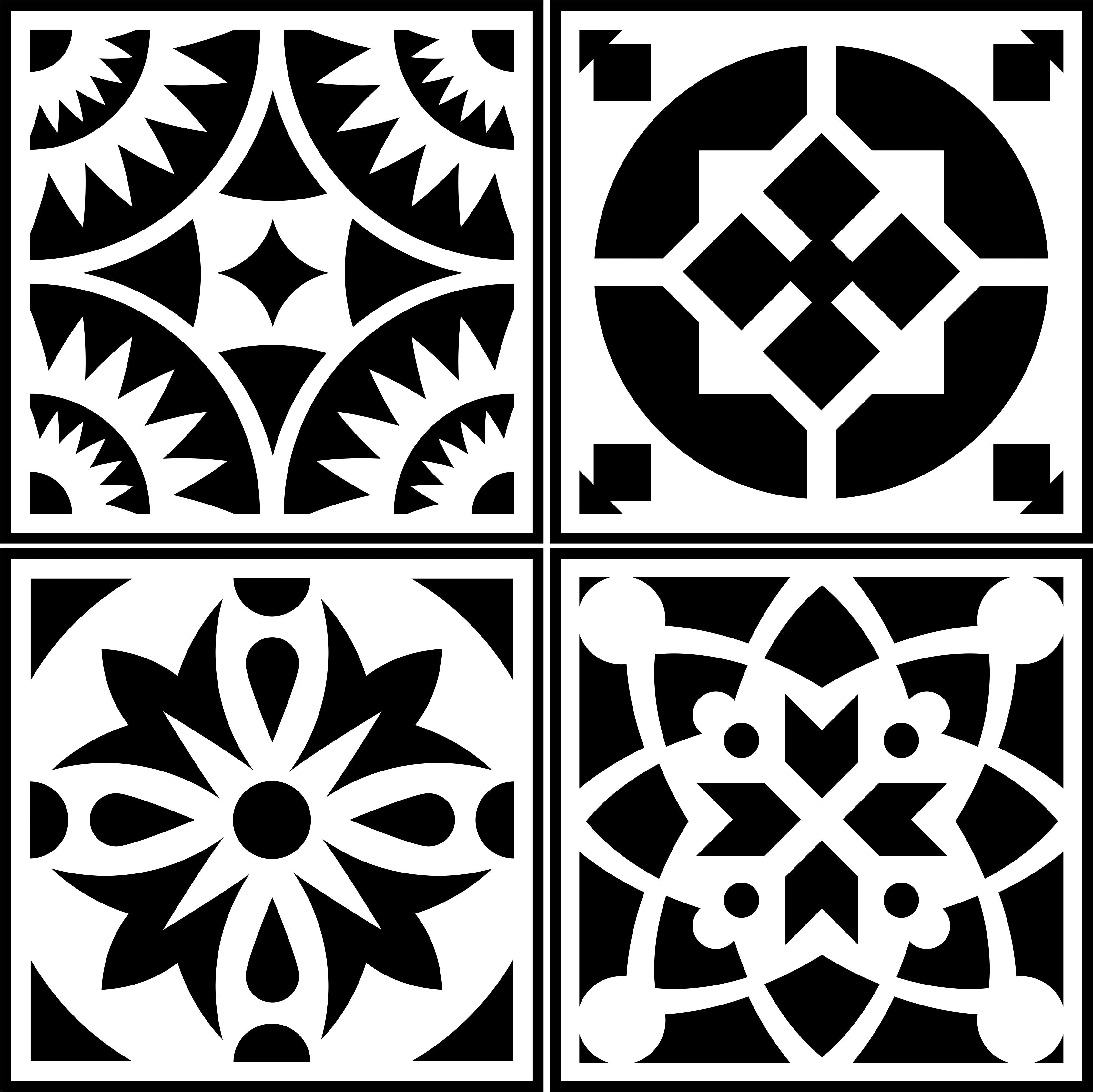 Spanish Tile 4 Pack | JRV Stencils