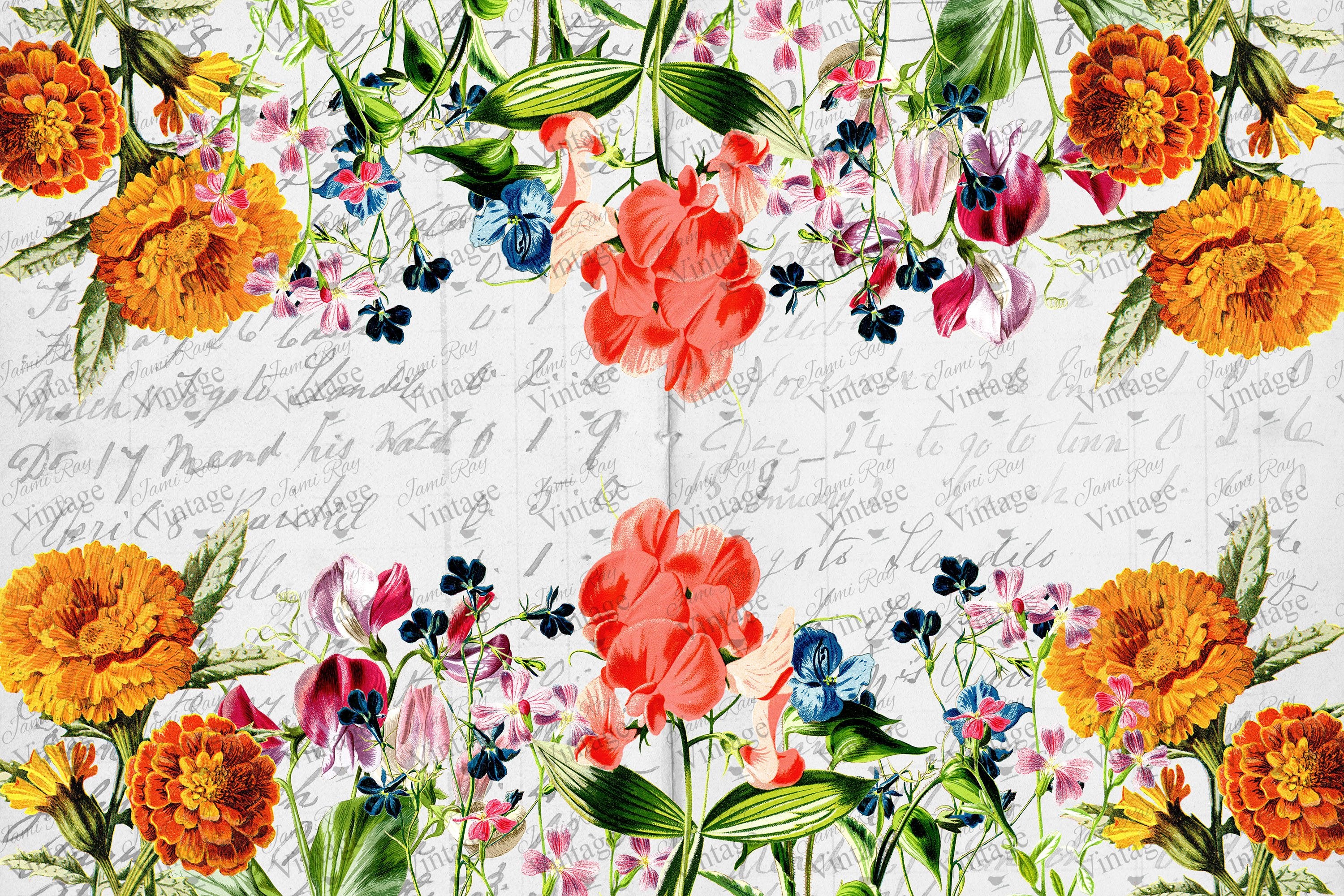 Summer Flower Garden | JRV Large 18# Paper