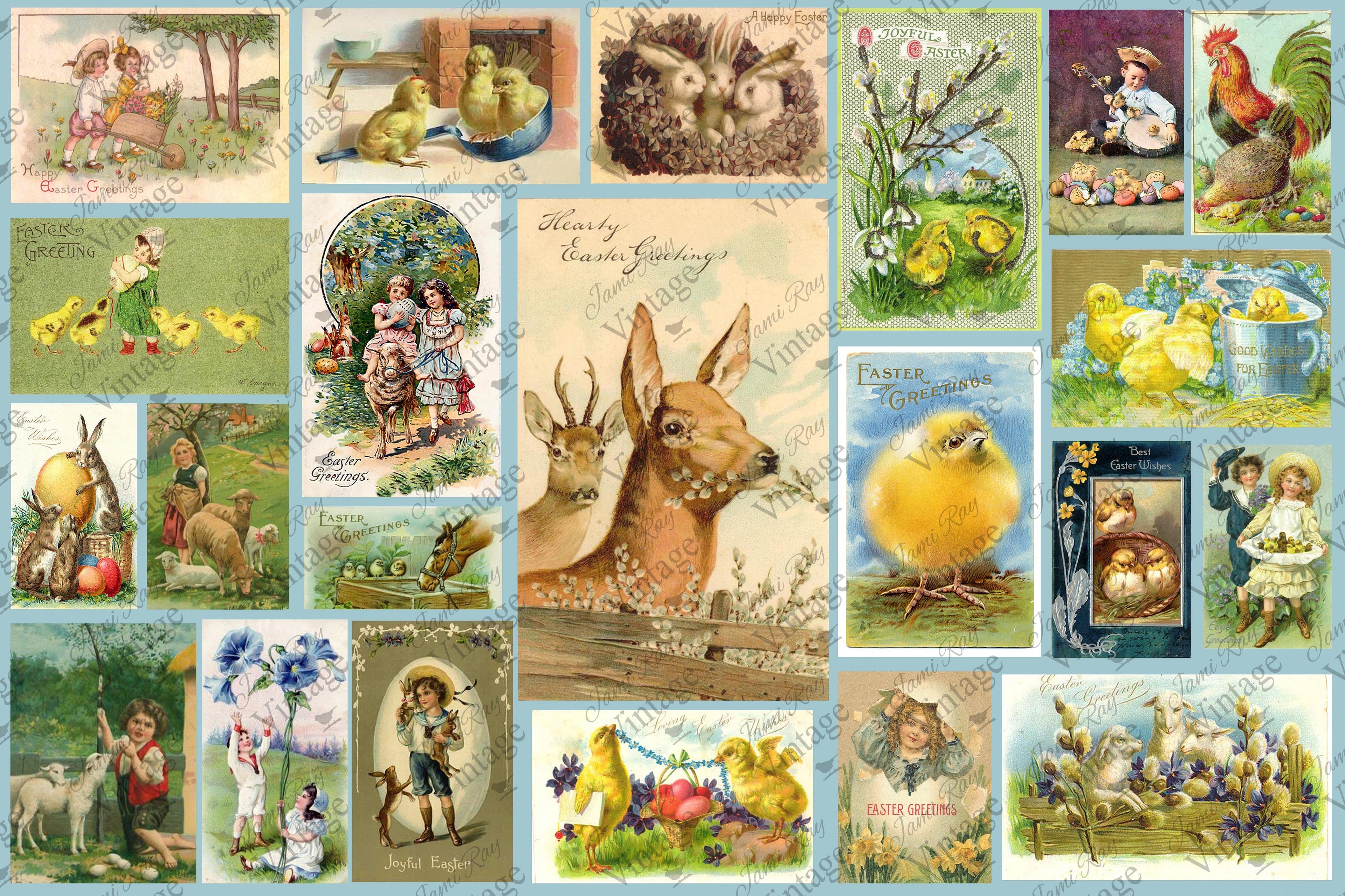 Vintage Easter Cards | JRV Large 18# Paper