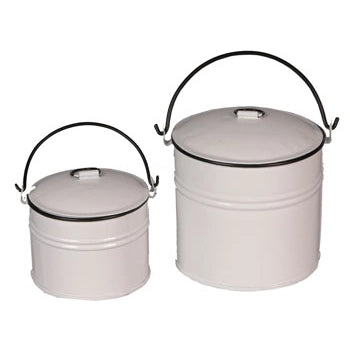 White Enamel Vintage Jar - sold individually